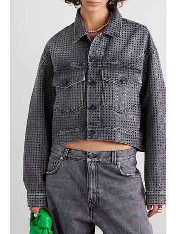 Haikure + NET SUSTAIN Joss crystal-embellished denim jacket