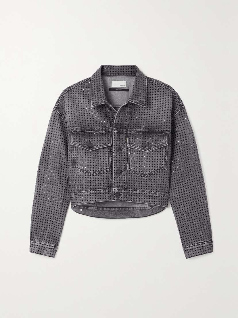 Haikure + Net Sustain Joss Crystal-embellished Denim Jacket