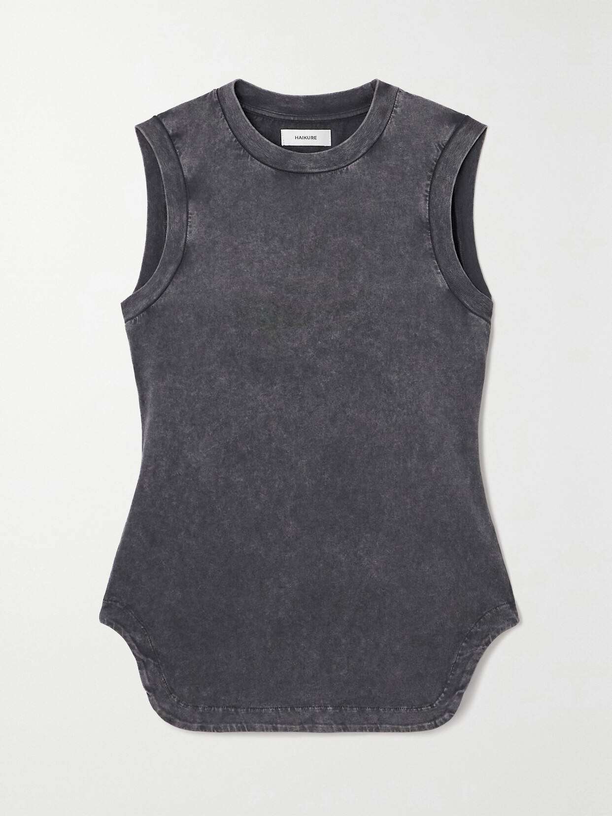 Shop Haikure + Net Sustain Leslie Cotton-jersey Tank In Black