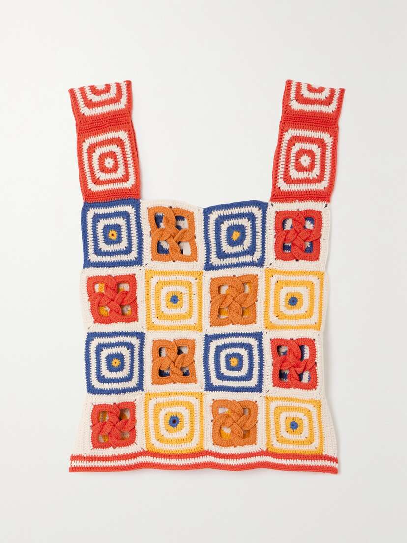 ESCVDO + Net Sustain Santería Crocheted Organic Pima Cotton Top - x large