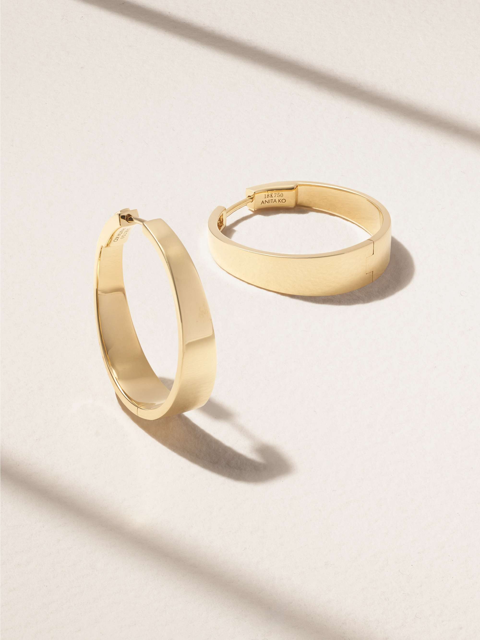 Large Meryl 18 karat gold hoop earrings