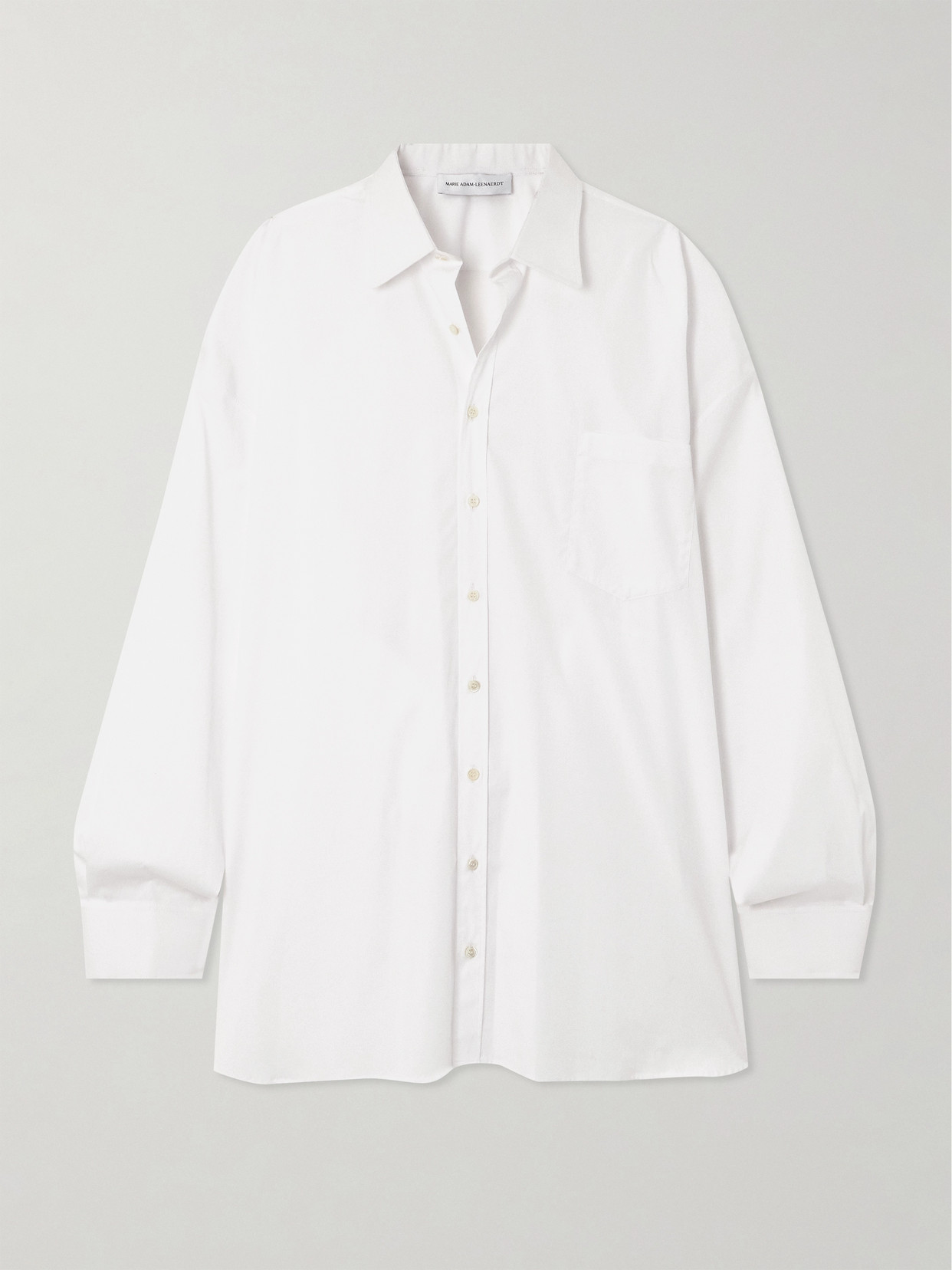 Marie Adam-leenaerdt Oversized Cotton-poplin Shirt In White