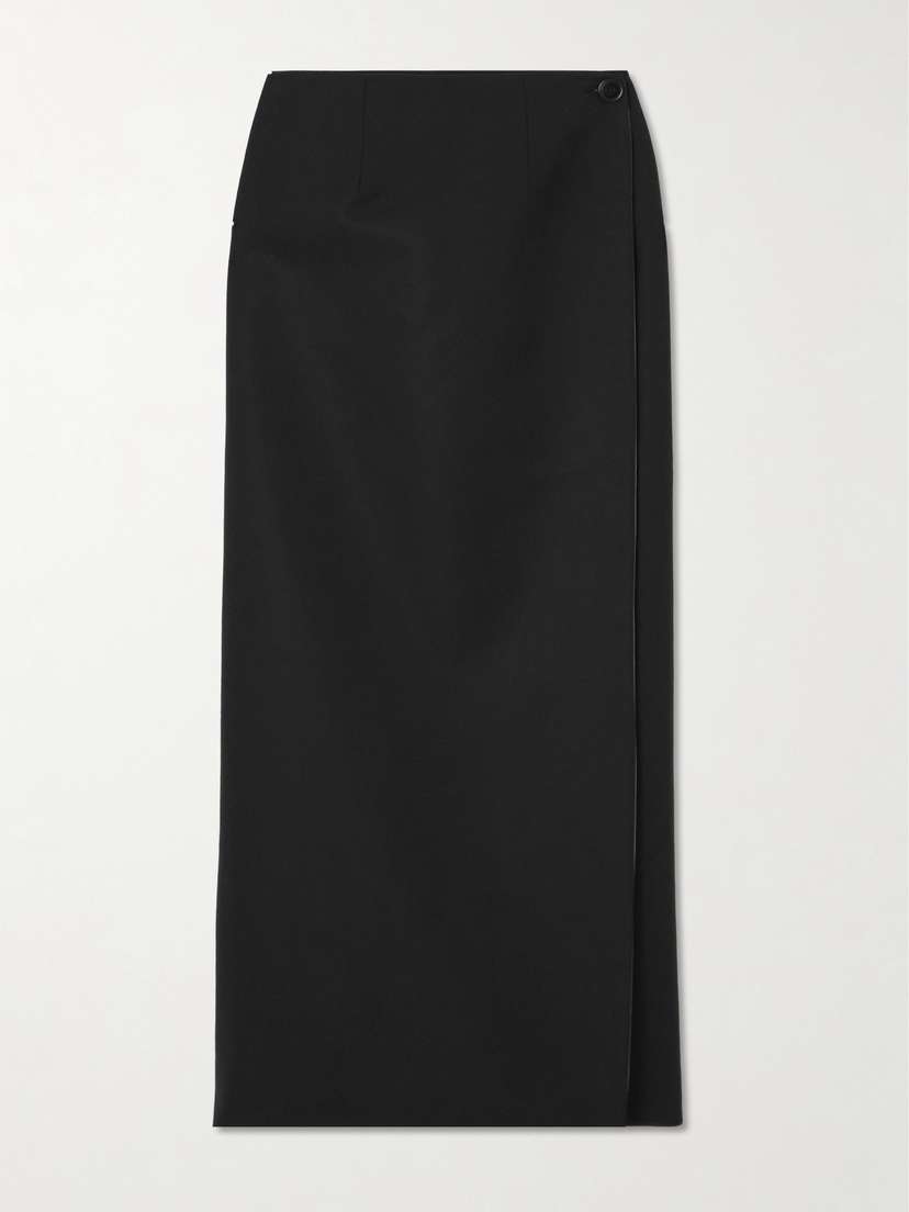 Marie Adam-Leenaerdt Reversible Wool Maxi Wrap Skirt