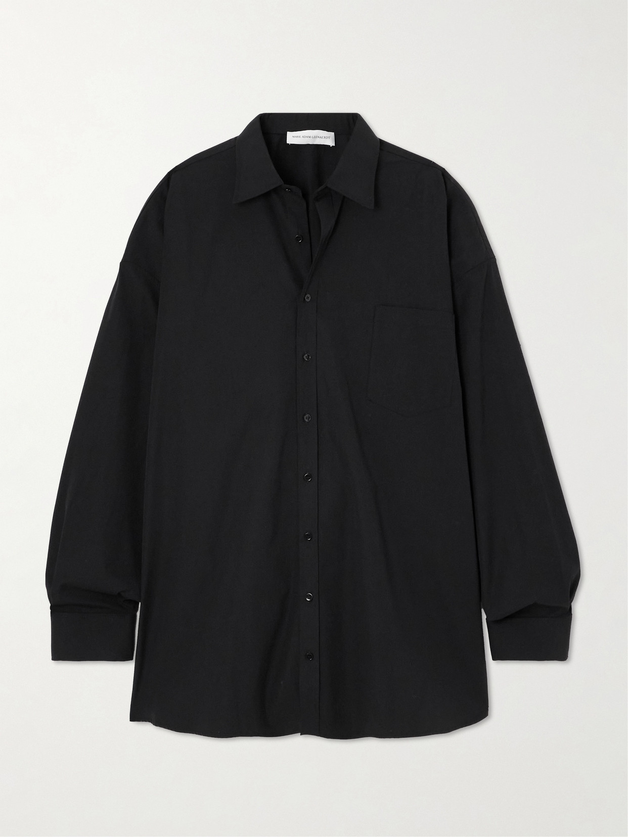 Marie Adam-leenaerdt Oversized Cotton-poplin Shirt In Black