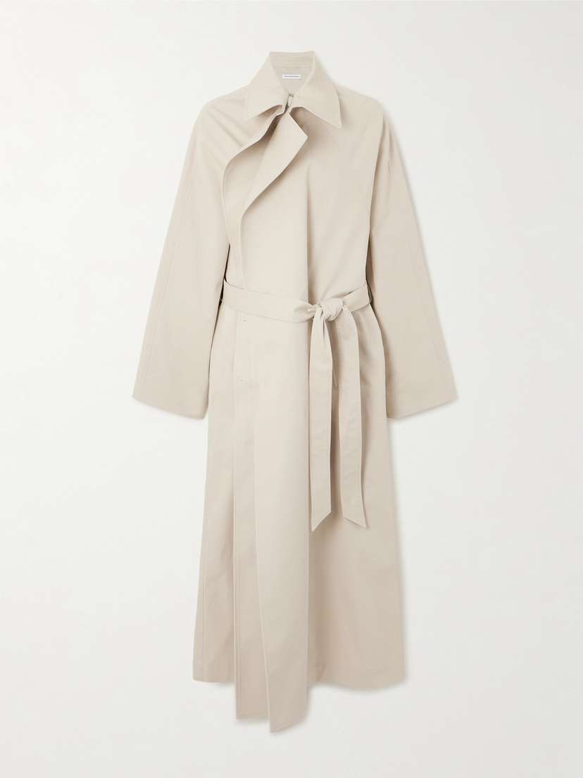 Marie Adam-Leenaerdt Belted Cotton-blend Gabardine Trench Coat