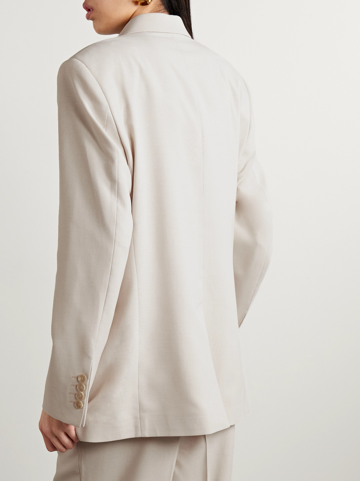 Shop Bettter + Net Sustain Wool-blend Cady Blazer In Neutrals