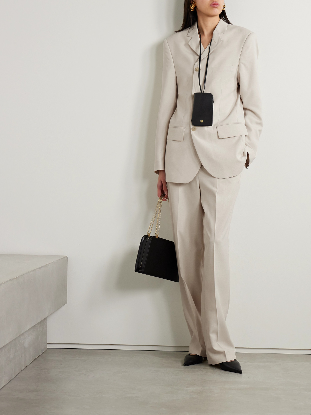 Bettter + Net Sustain Wool-blend Cady Blazer In Neutrals