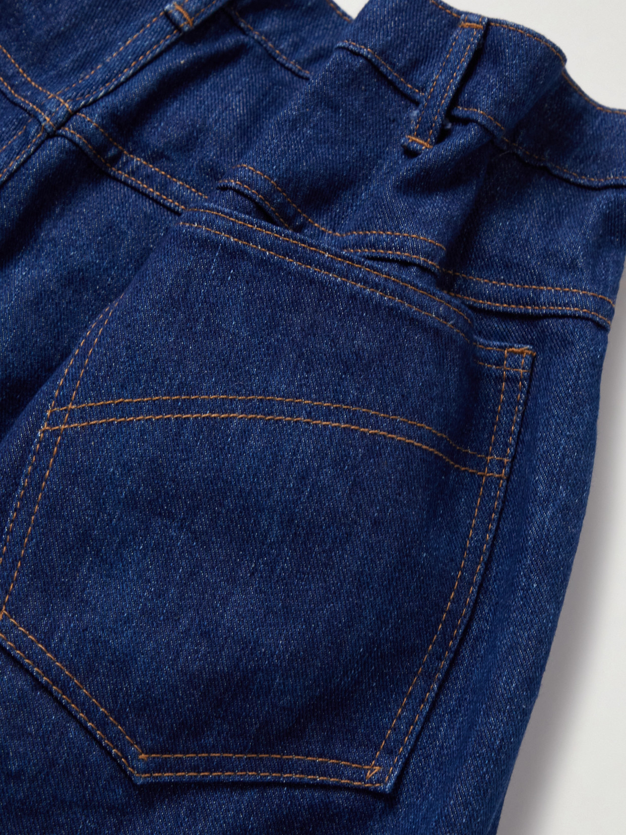 Bettter + Net Sustain Frayed High-rise Wide-leg Jeans In Blue