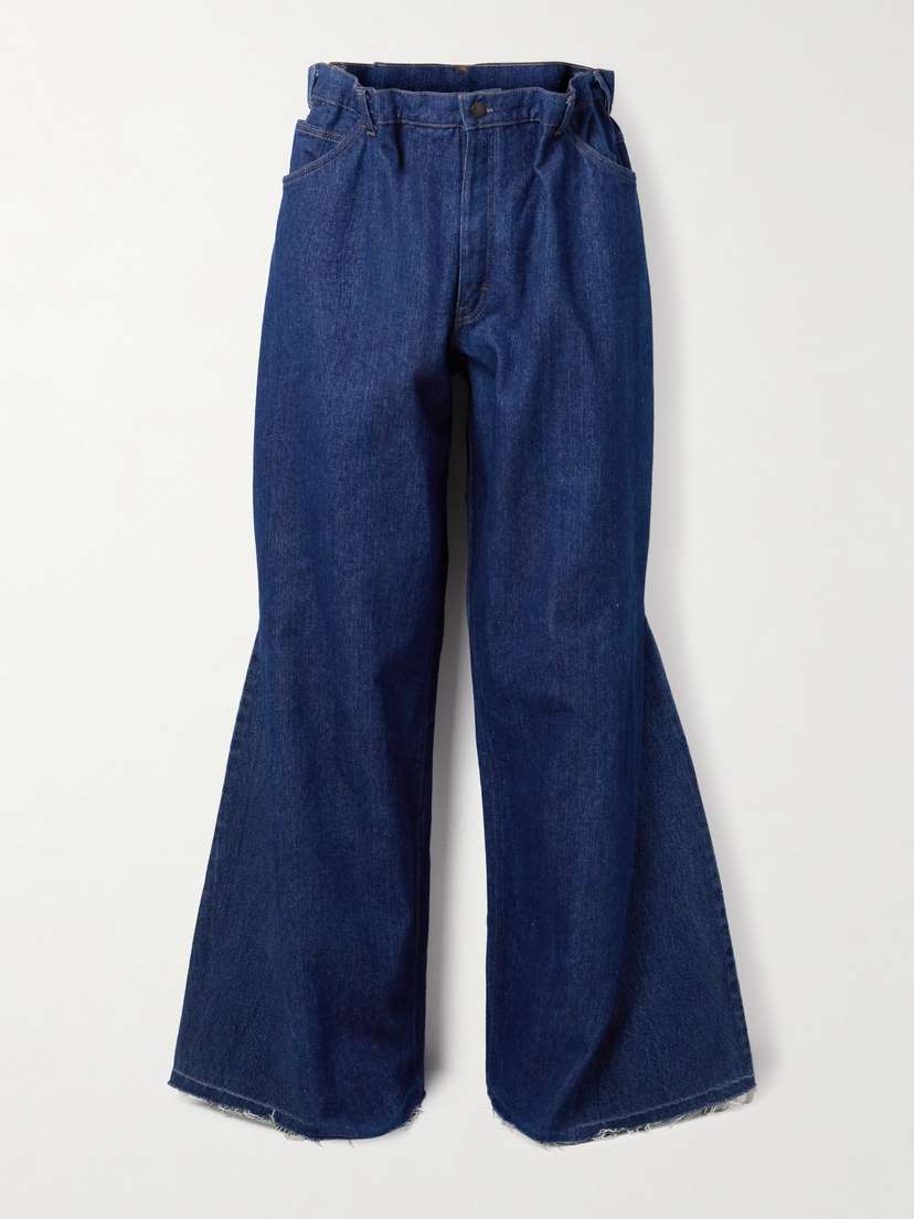 BETTTER + Net Sustain Frayed High-rise Wide-leg Jeans
