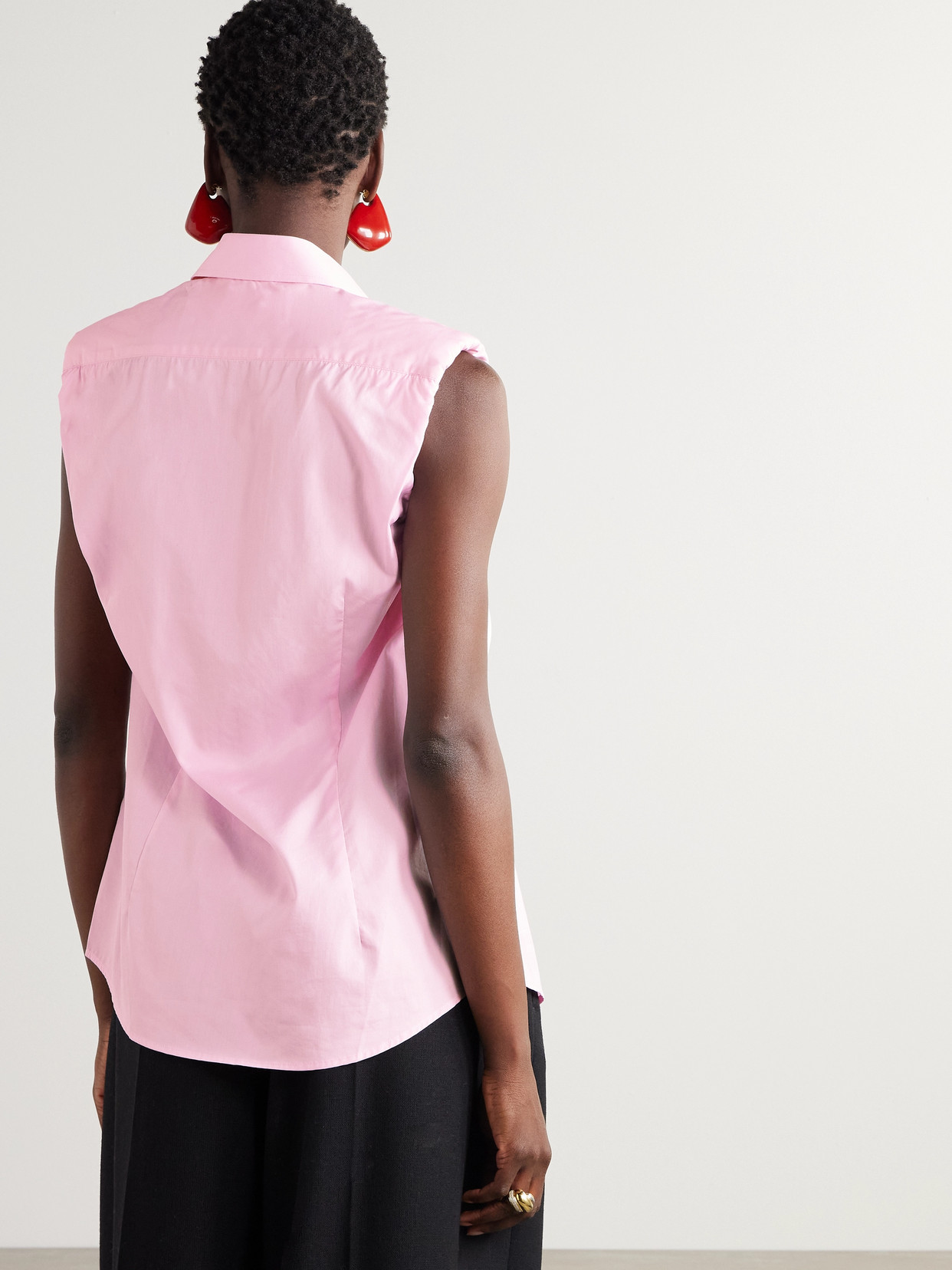 Shop Bettter + Net Sustain Cotton-poplin Shirt In Pink