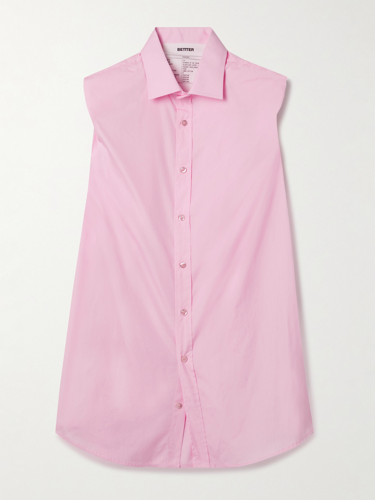 Bettter + Net Sustain Cotton-poplin Shirt In Pink