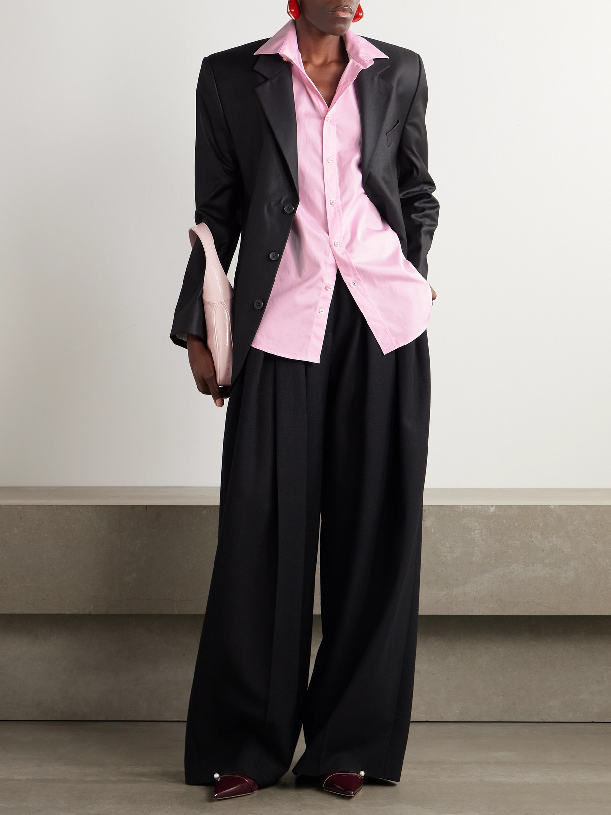 BETTTER + NET SUSTAIN COTTON-POPLIN SHIRT