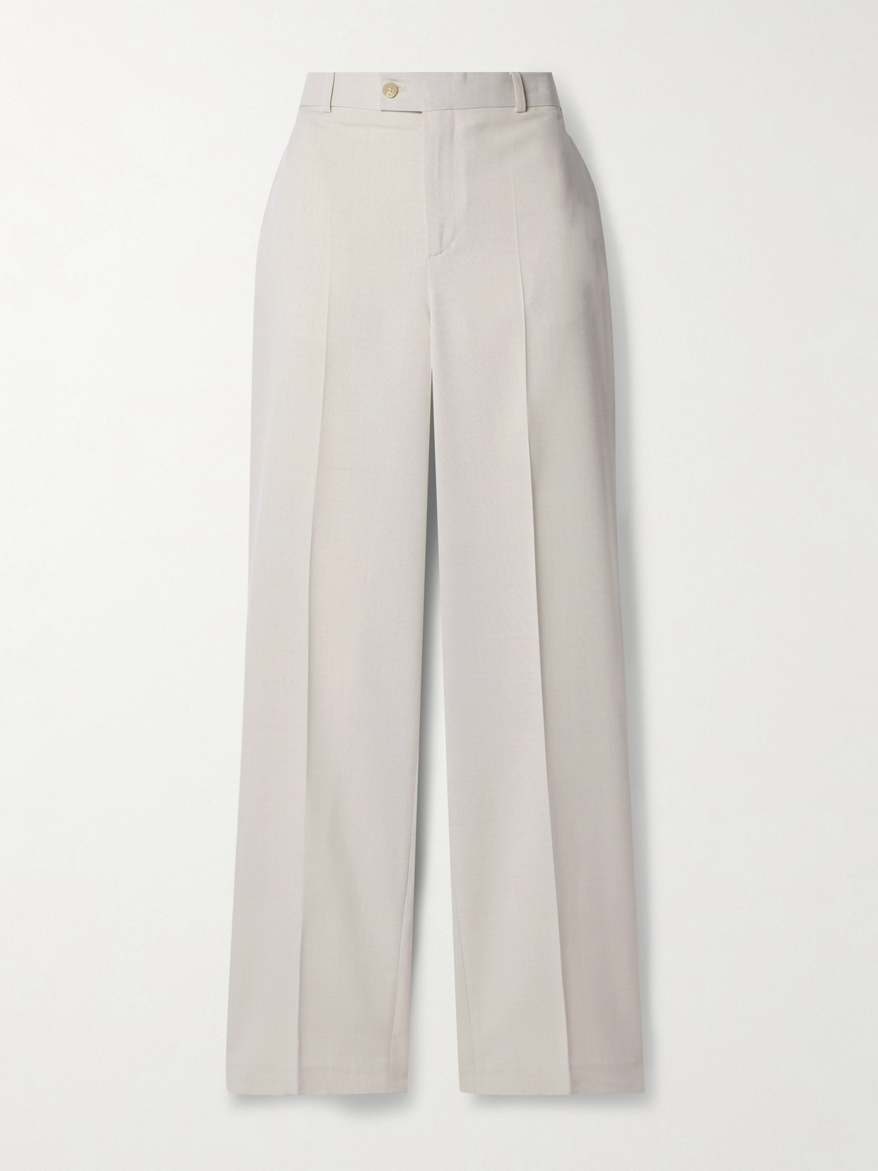 BETTTER - + Net Sustain Grain De Poudre Wool-blend Straight-leg Pants - Neutrals