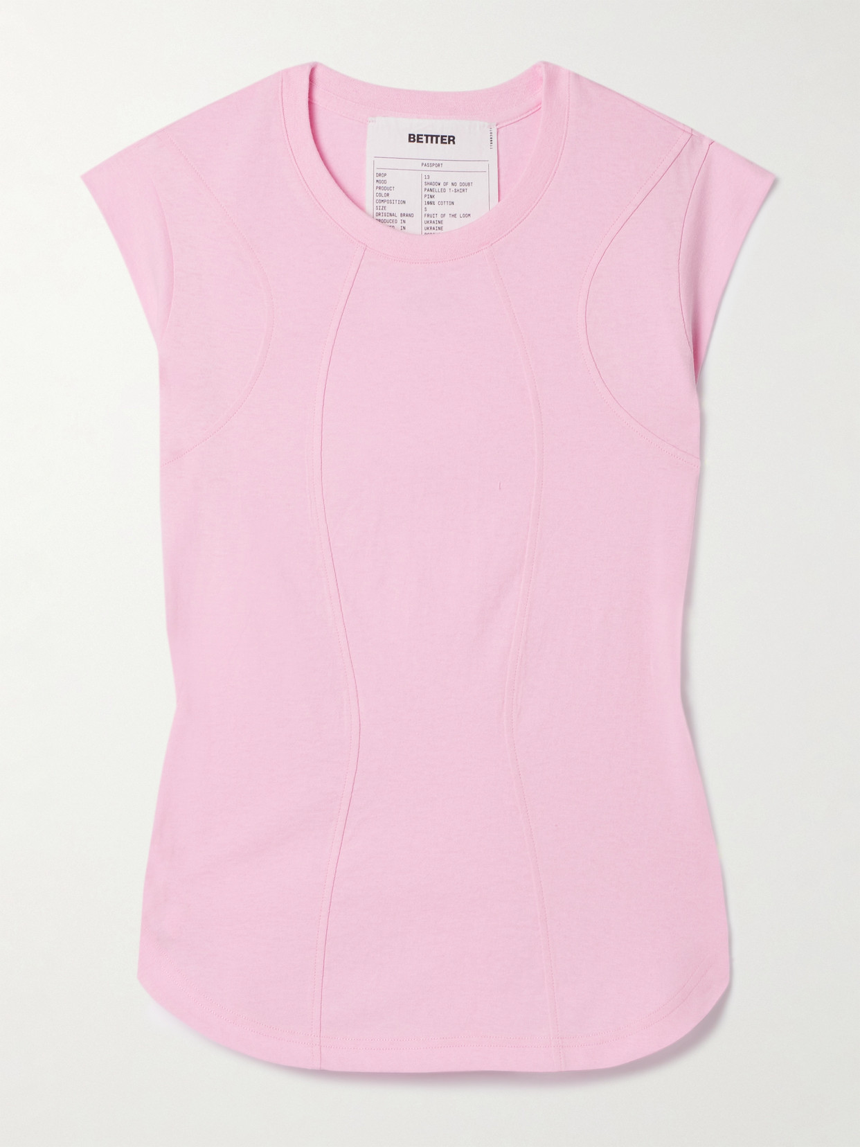 BETTTER - + Net Sustain Paneled Cotton-jersey T-shirt - Pink