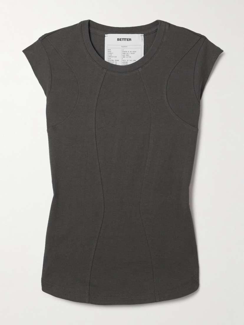 BETTTER + Net Sustain Paneled Cotton-jersey T-shirt