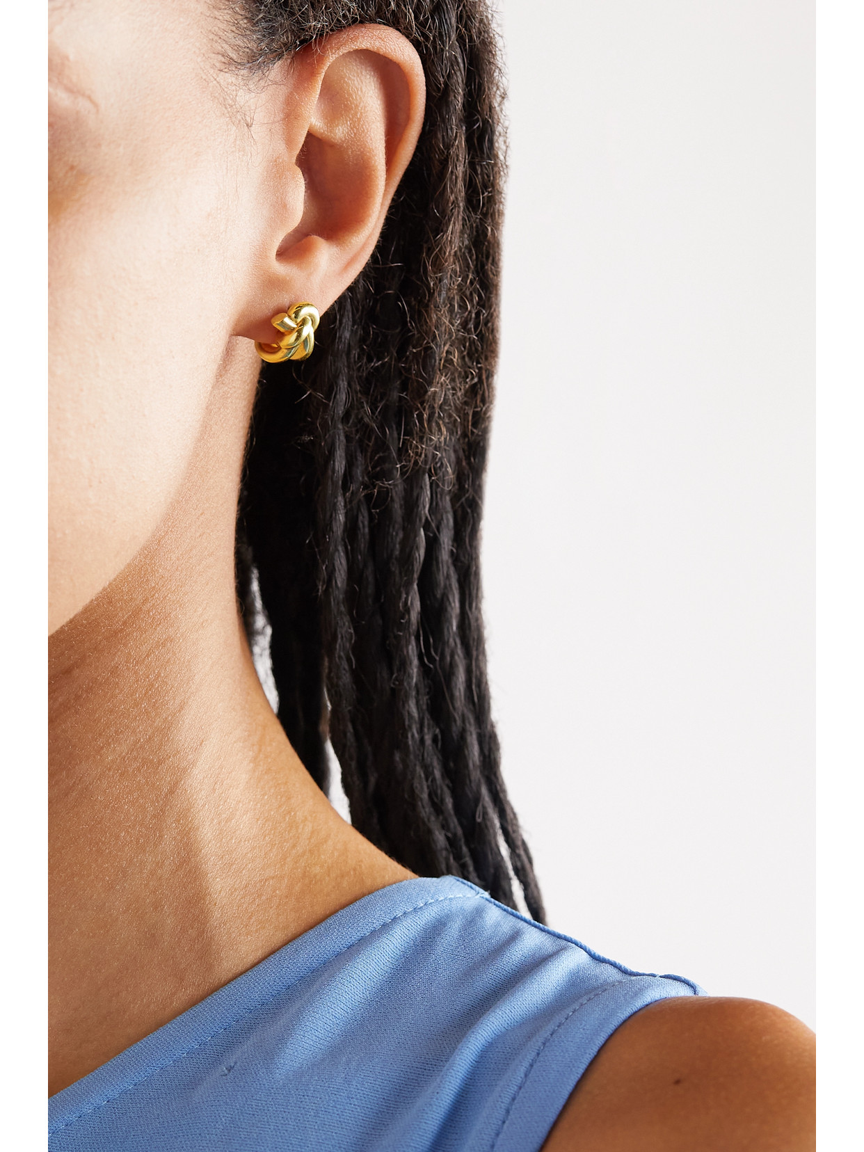 BOTTEGA VENETA GOLD-PLATED EARRINGS