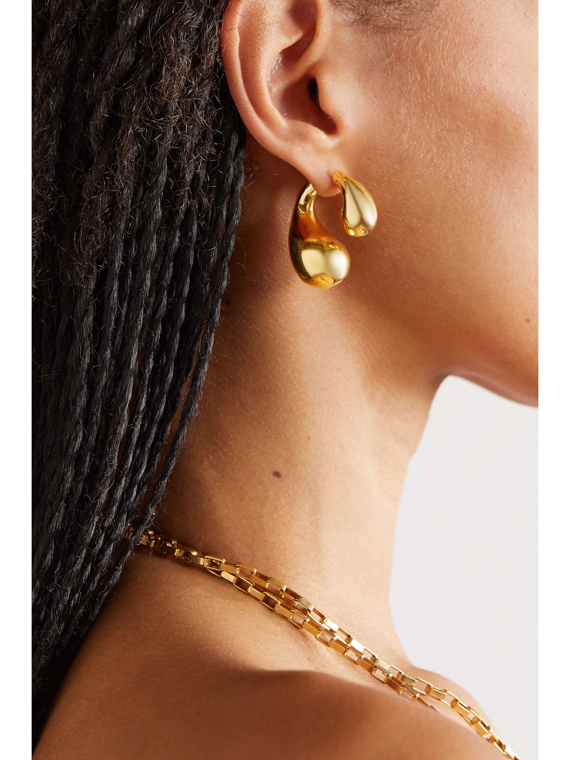 Gold plated earrings