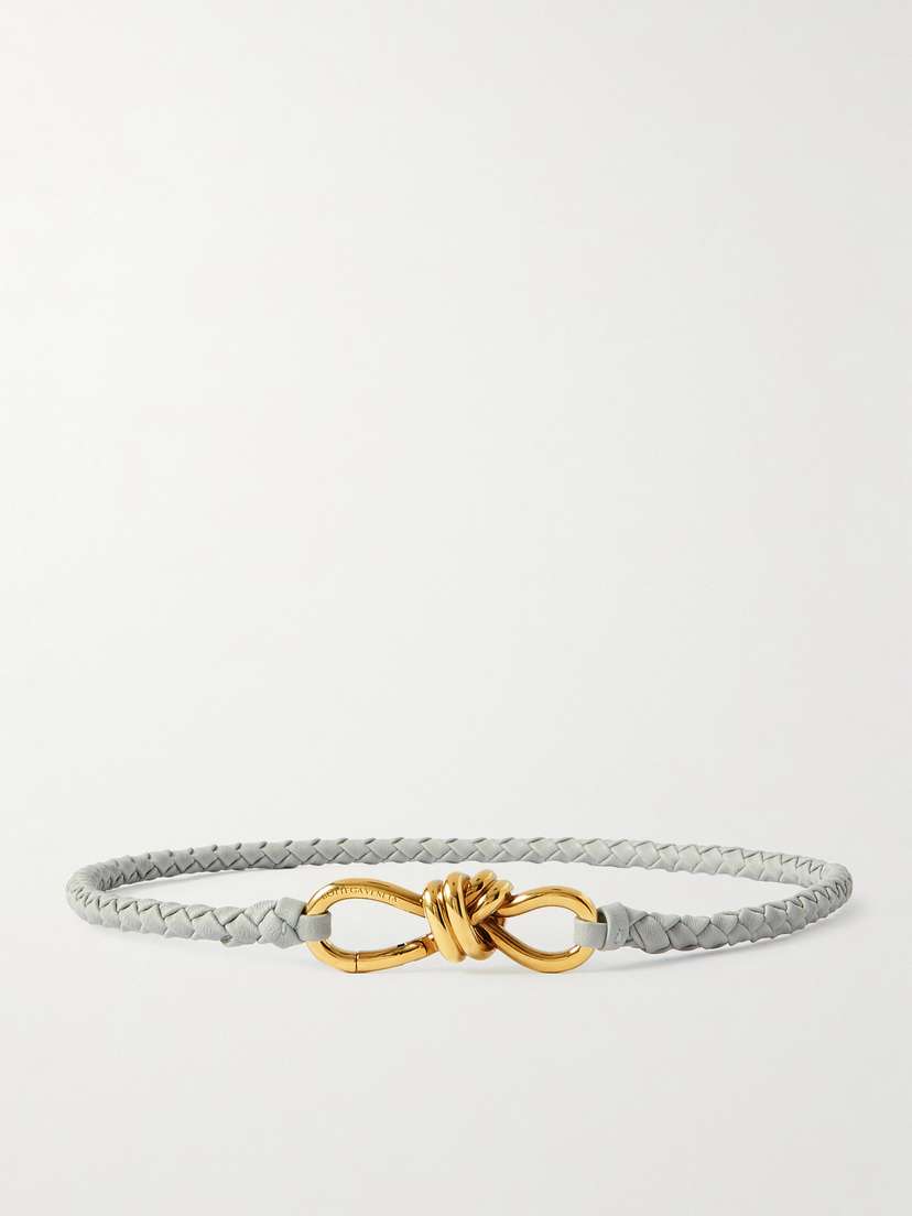 Bottega Veneta Andiamo Intrecciato eather Belt