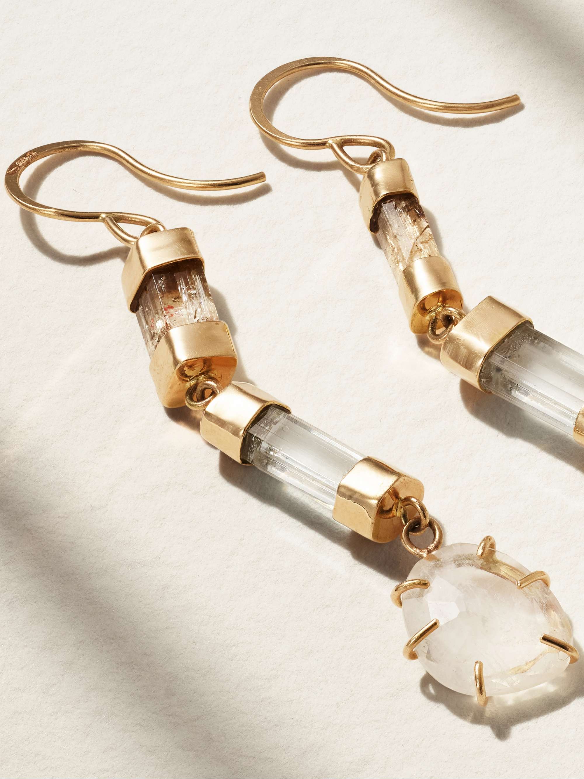 MELISSA JOY MANNING 14-karat gold multi-stone earrings
