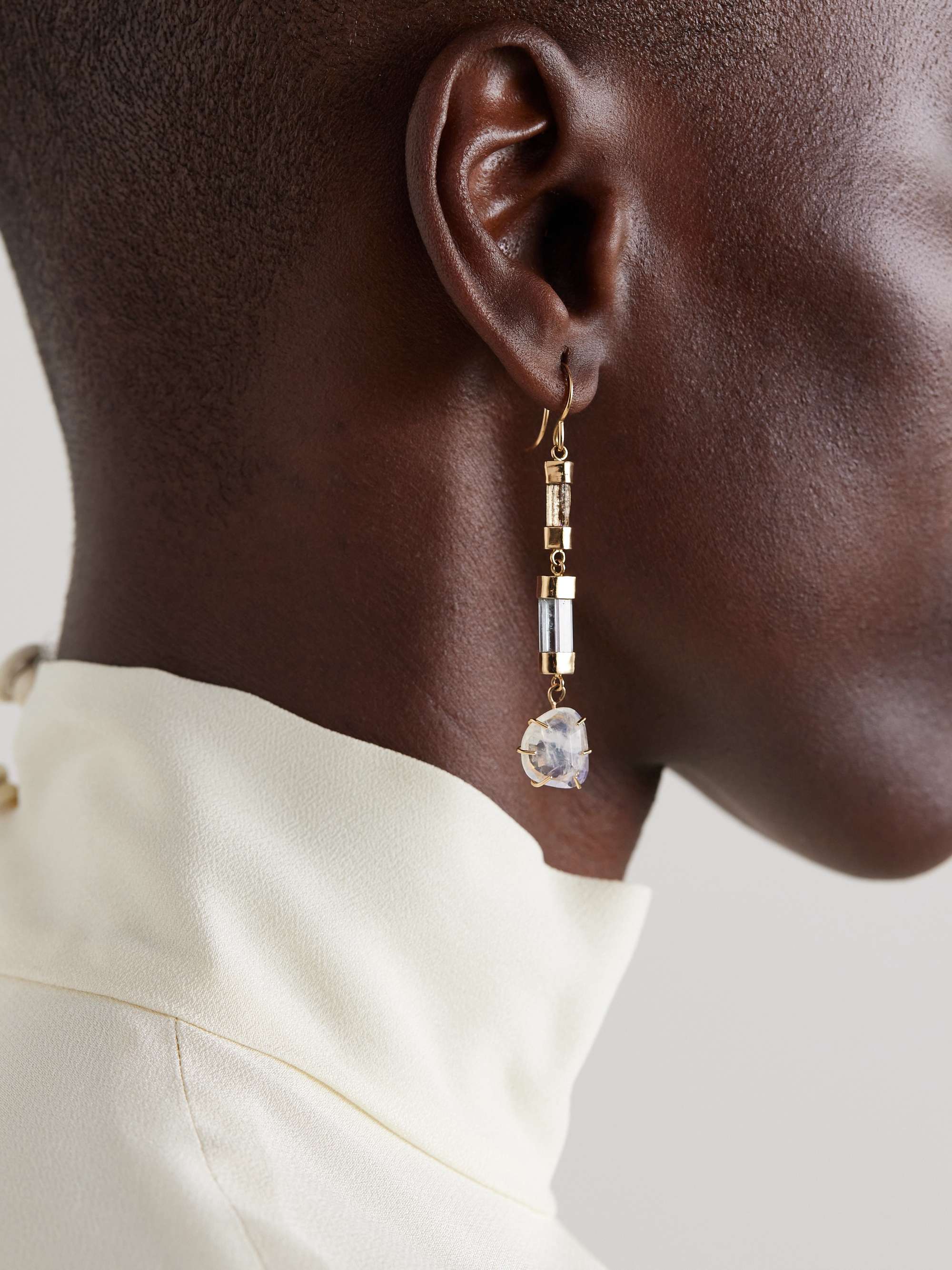 MELISSA JOY MANNING 14-karat gold multi-stone earrings