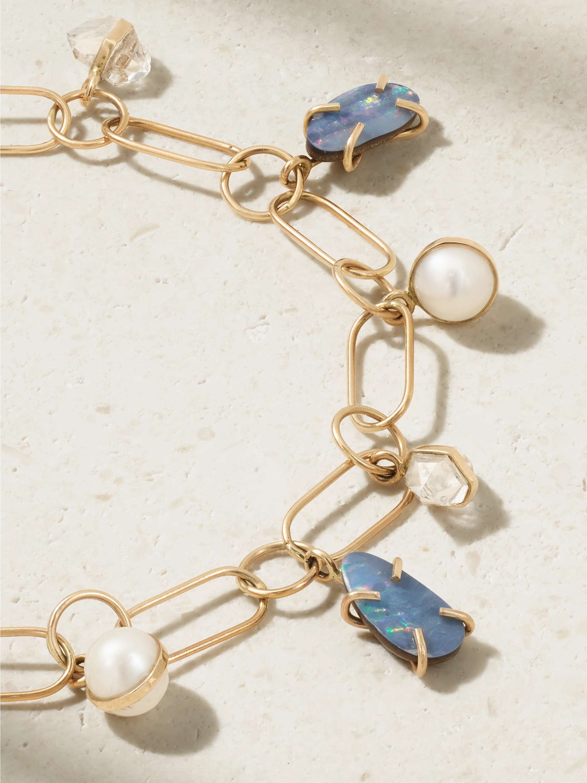 MELISSA JOY MANNING 14-karat recycled gold multi-stone bracelet