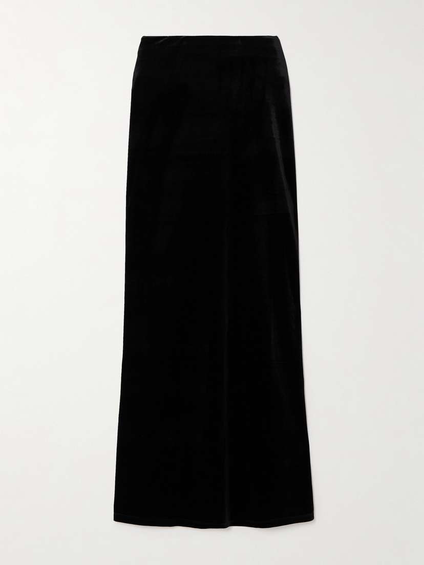 Michael Lo Sordo Velvet Maxi Skirt