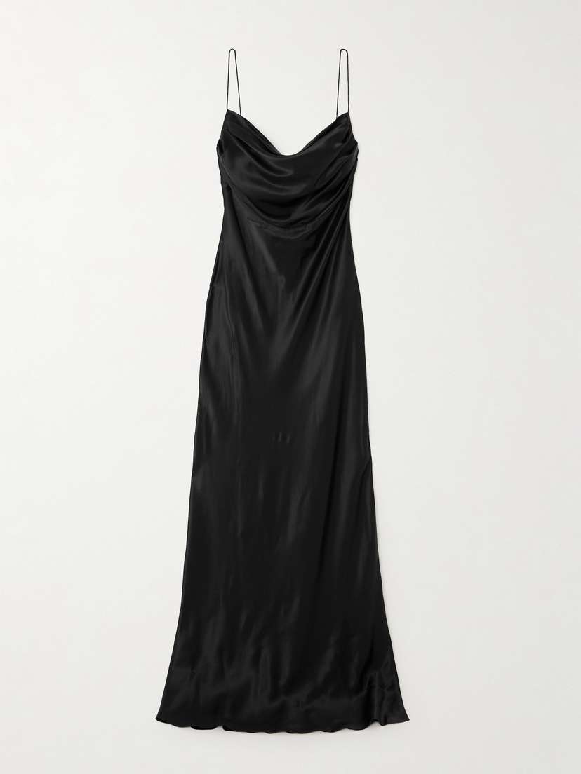 Michael Lo Sordo Draped Silk-satin Gown