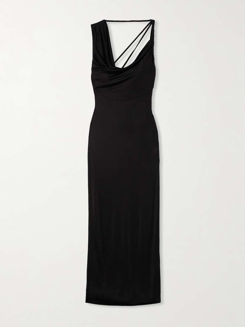 Michael Lo Sordo Twisted Draped Jersey Gown