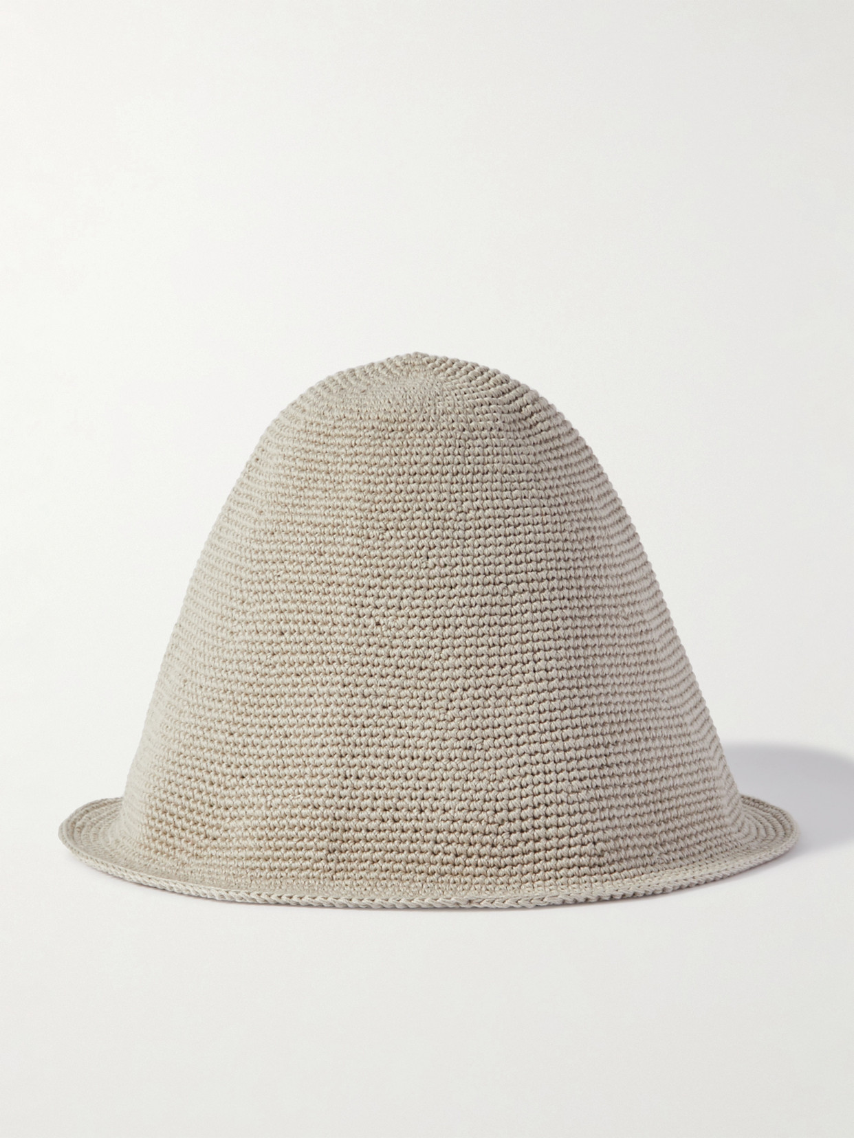 The Row Carrol Knitted Cotton Bucket Hat In Brown