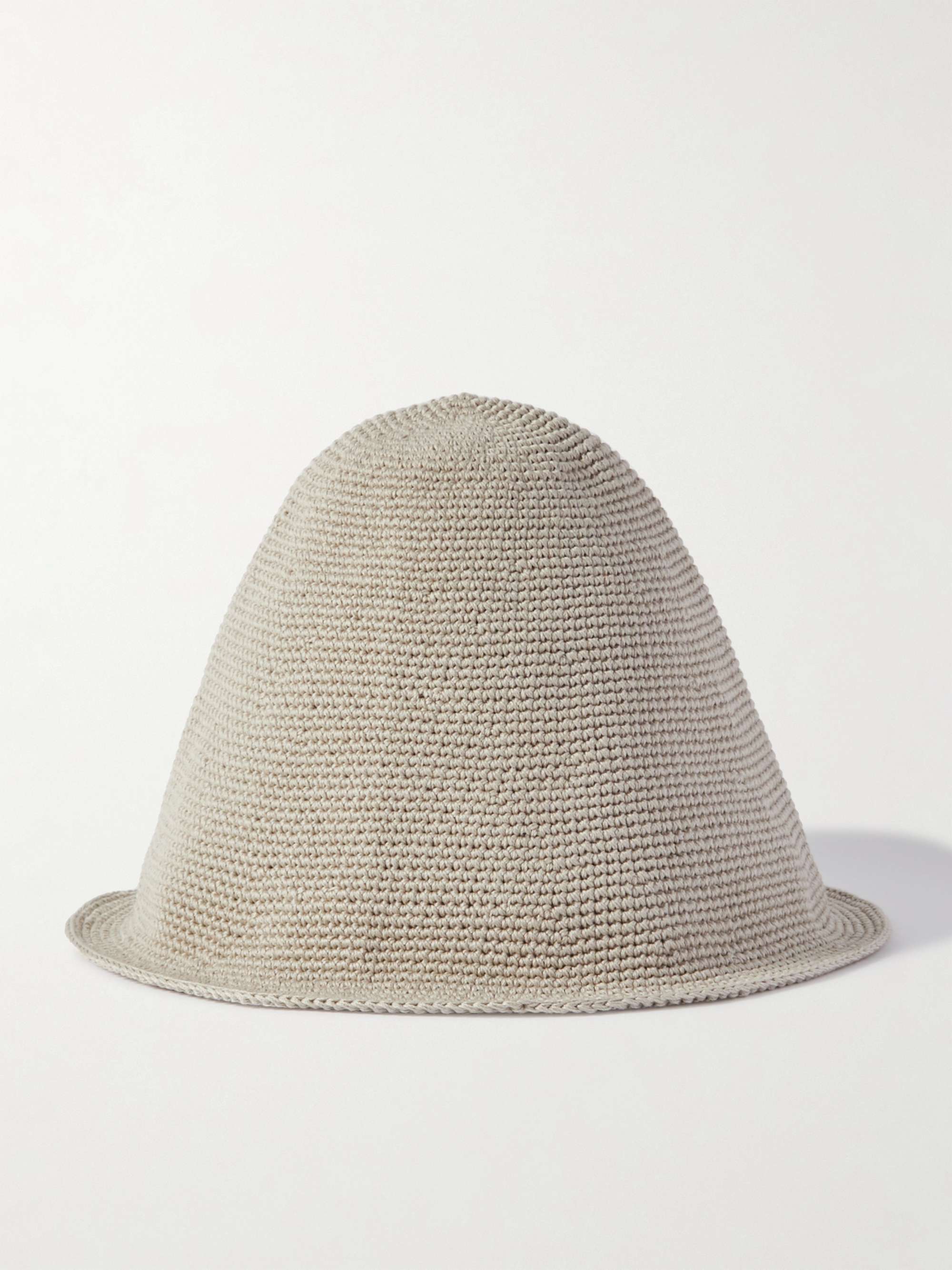 THE ROW Carrol knitted cotton bucket hat