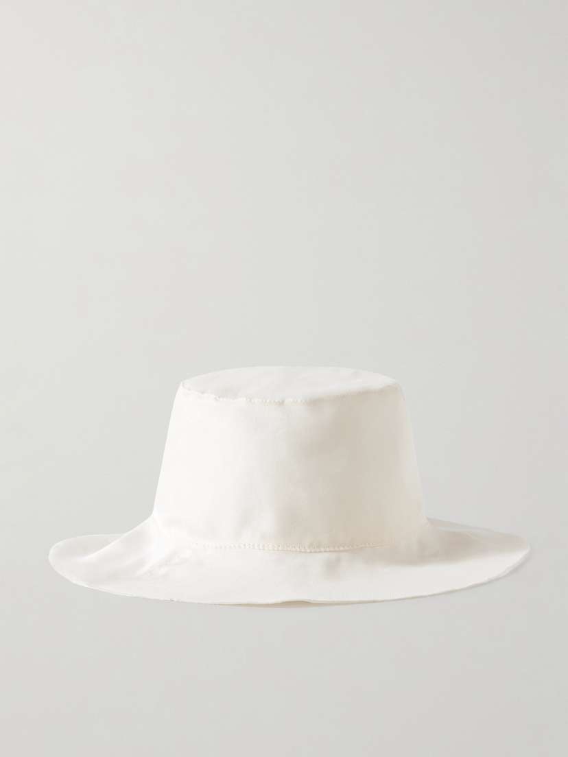 The Row Sofia Frayed Silk-organza Bucket Hat