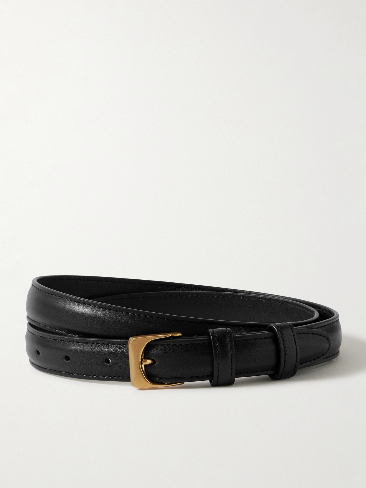 The Row Moon Leather Belt In Black