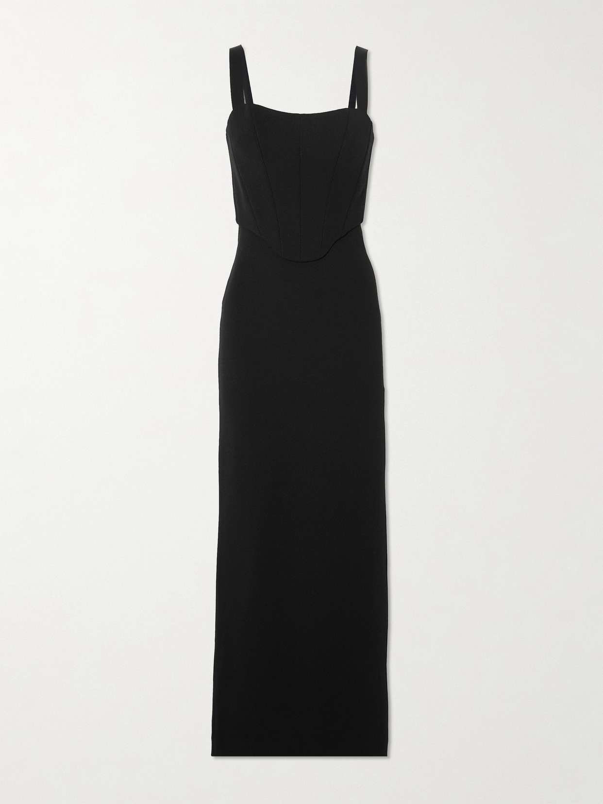 Shop Solace London Frankie Stretch-crepe Gown In Black