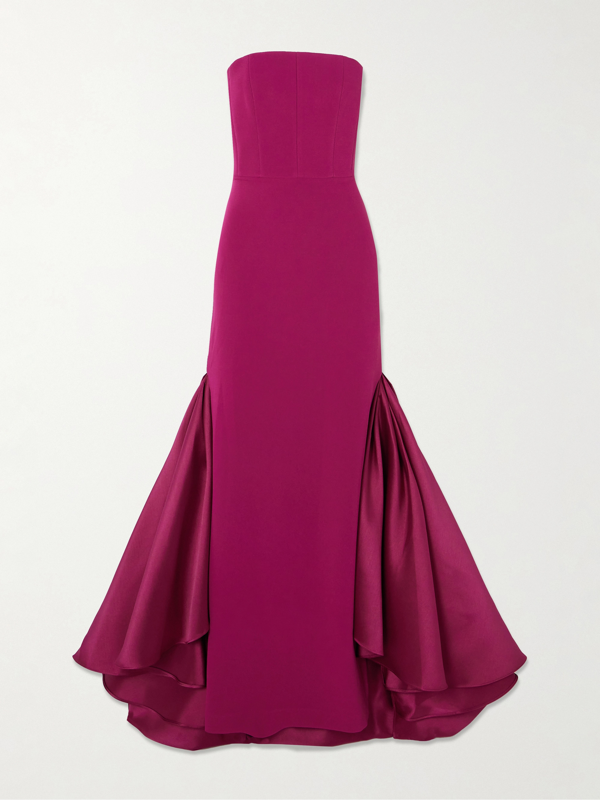 Solace London Jodi strapless crepe and satin-twill gown thumbnail