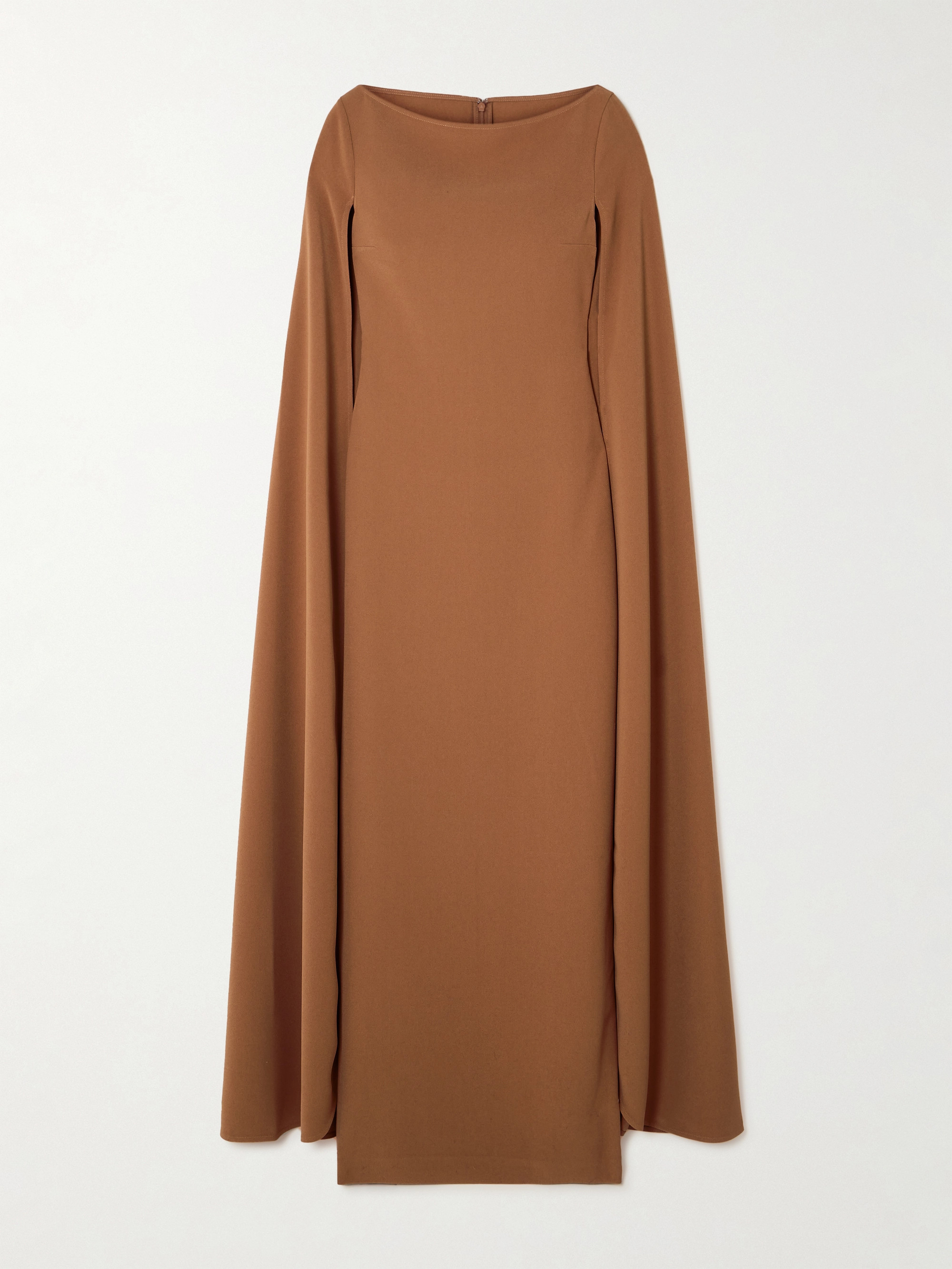 Solace London Sadie cape-effect crepe gown