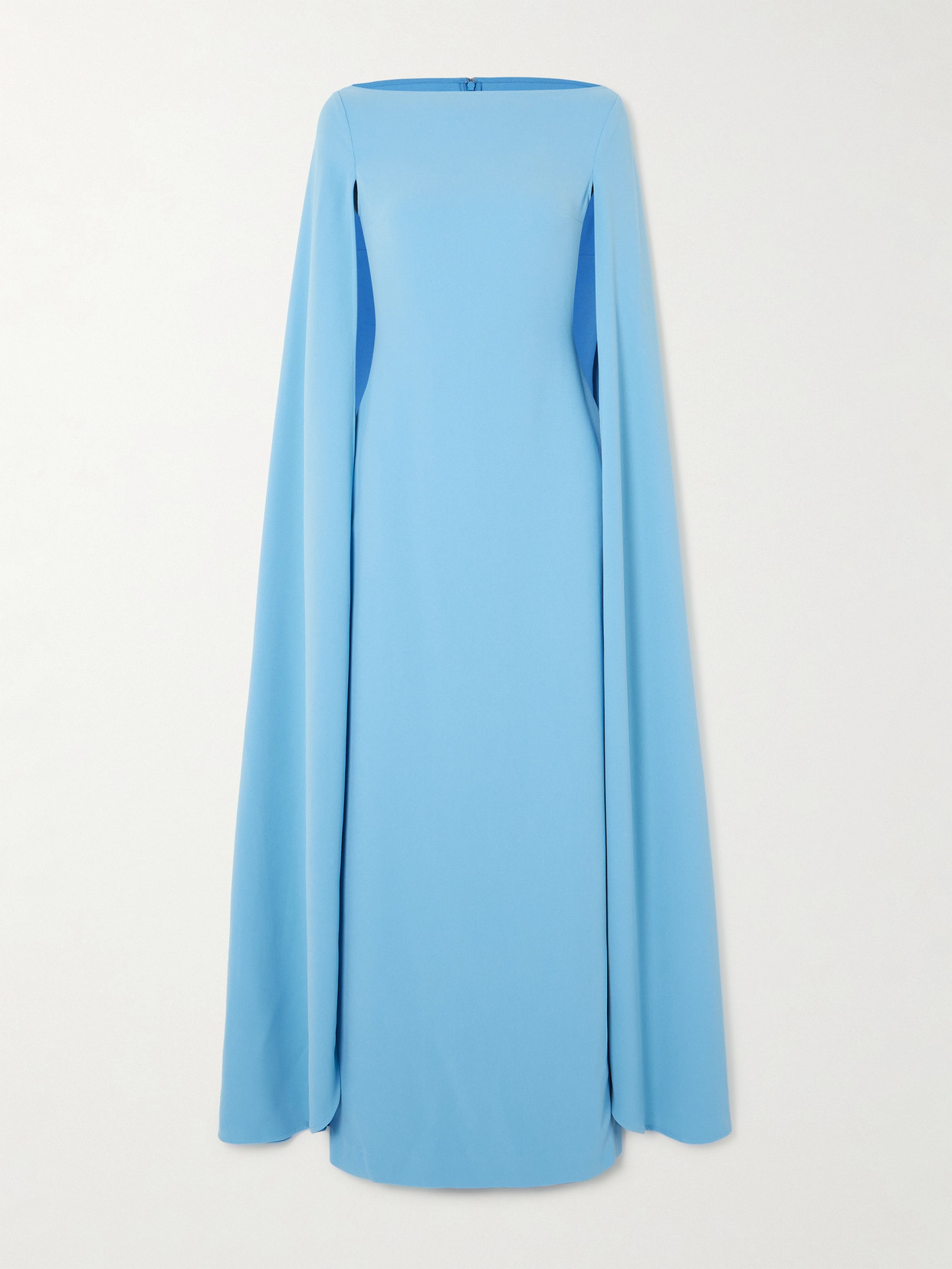 Solace London - Sadie Cape-effect Crepe Gown - Blue