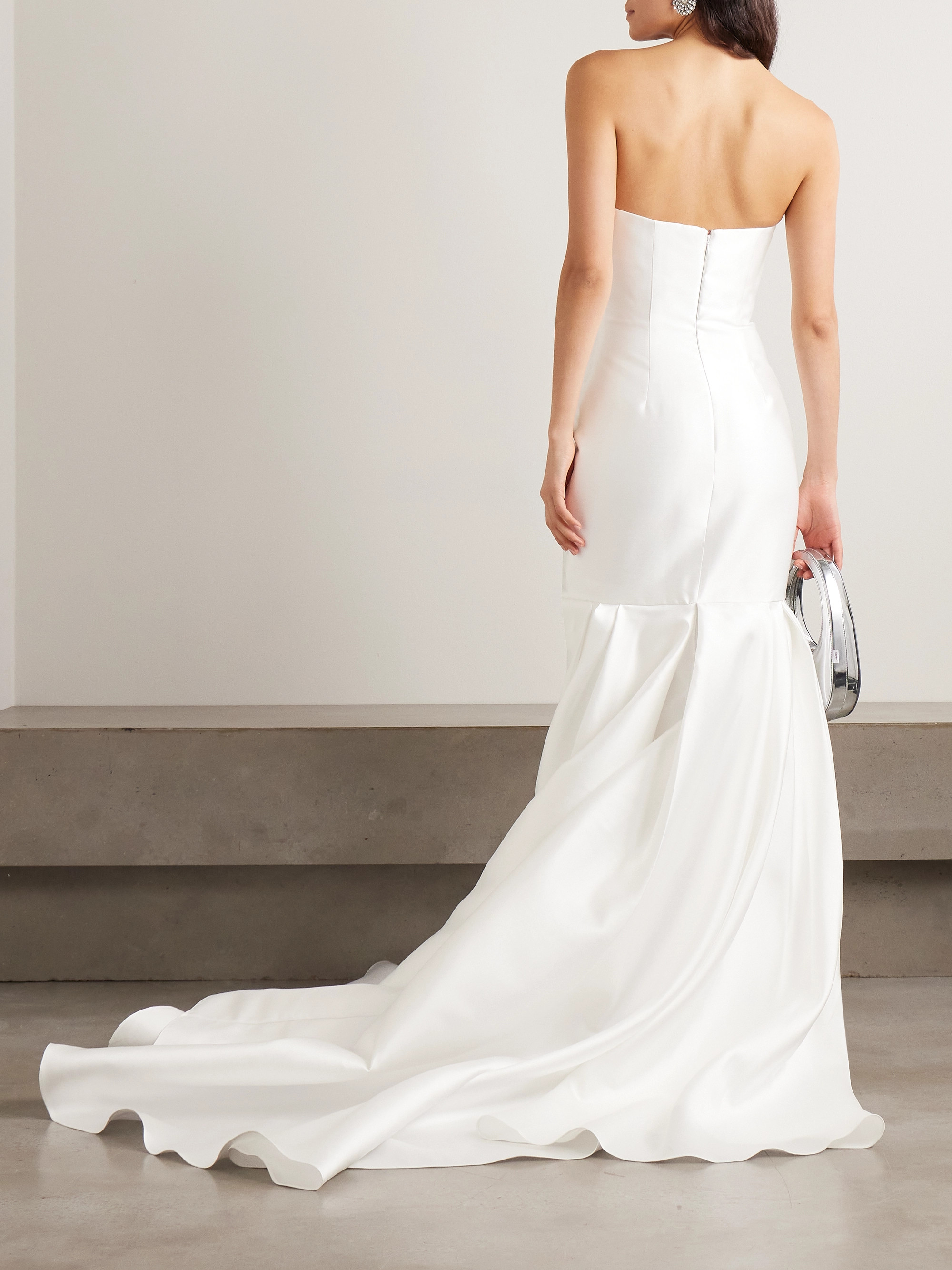 Solace London Neva strapless satin-twill gown thumbnail
