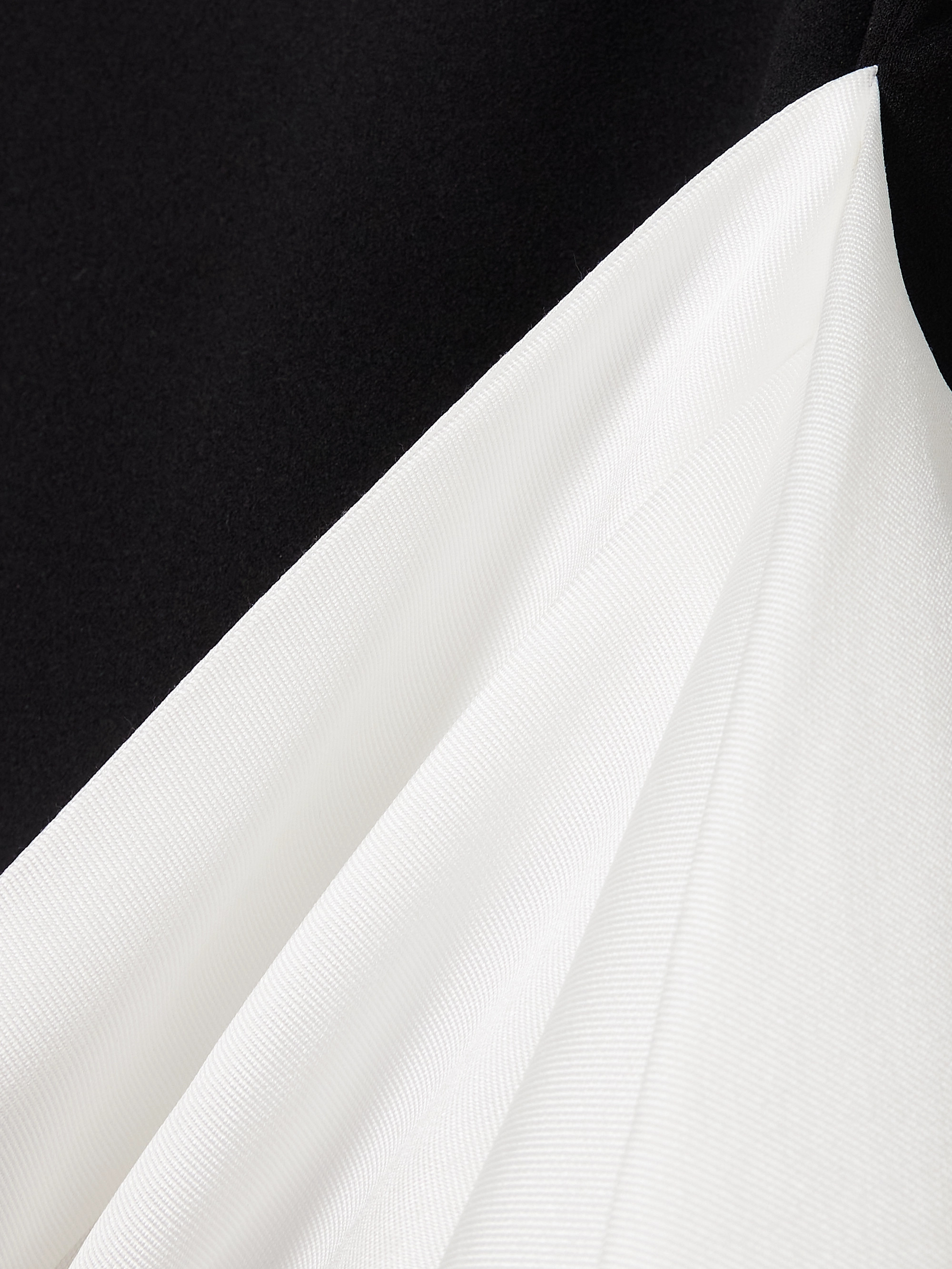 Solace London Irma off-the shoulder crepe and satin-twill gown