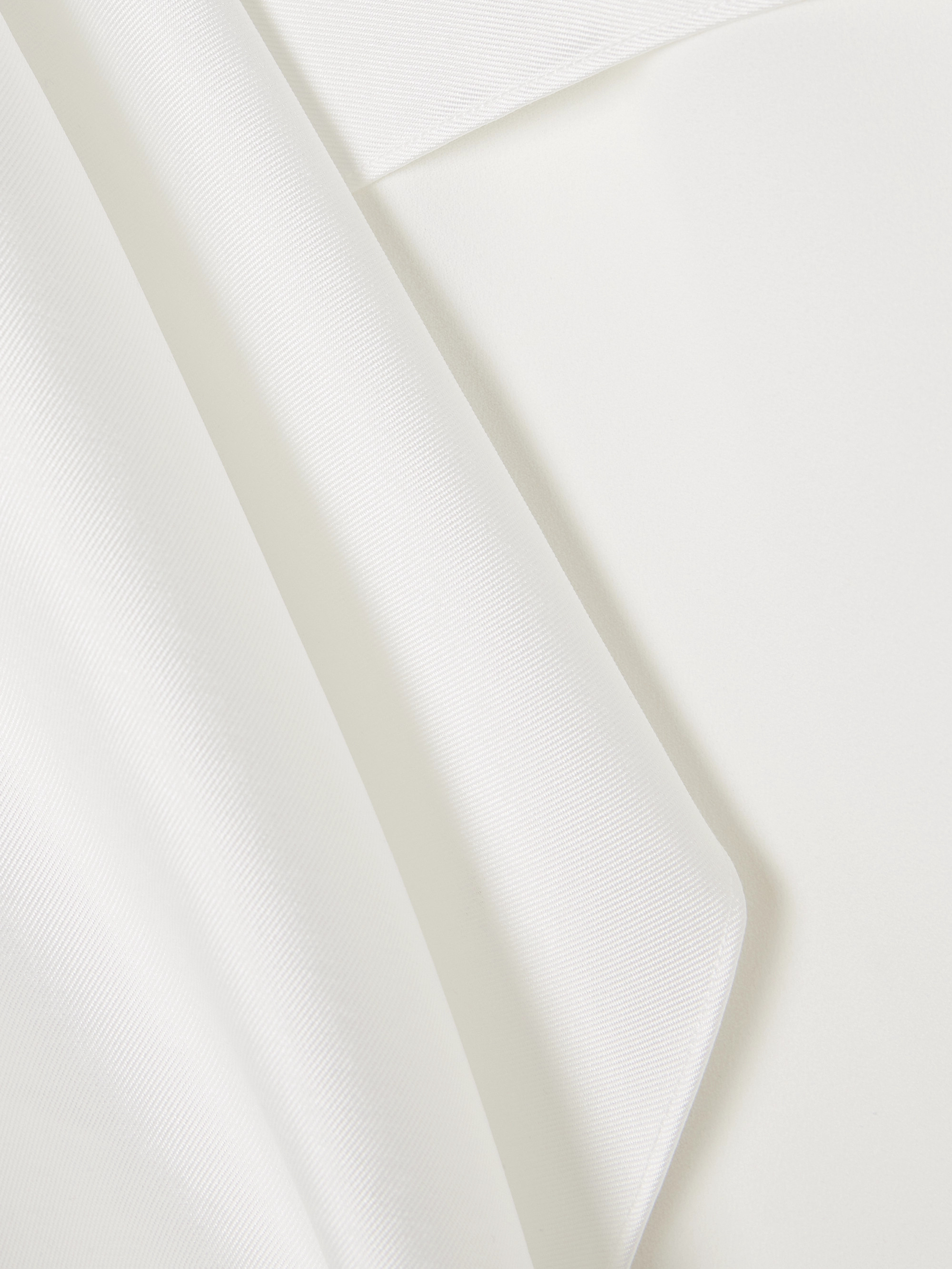 Solace London Leni cape-effect crepe and faille gown