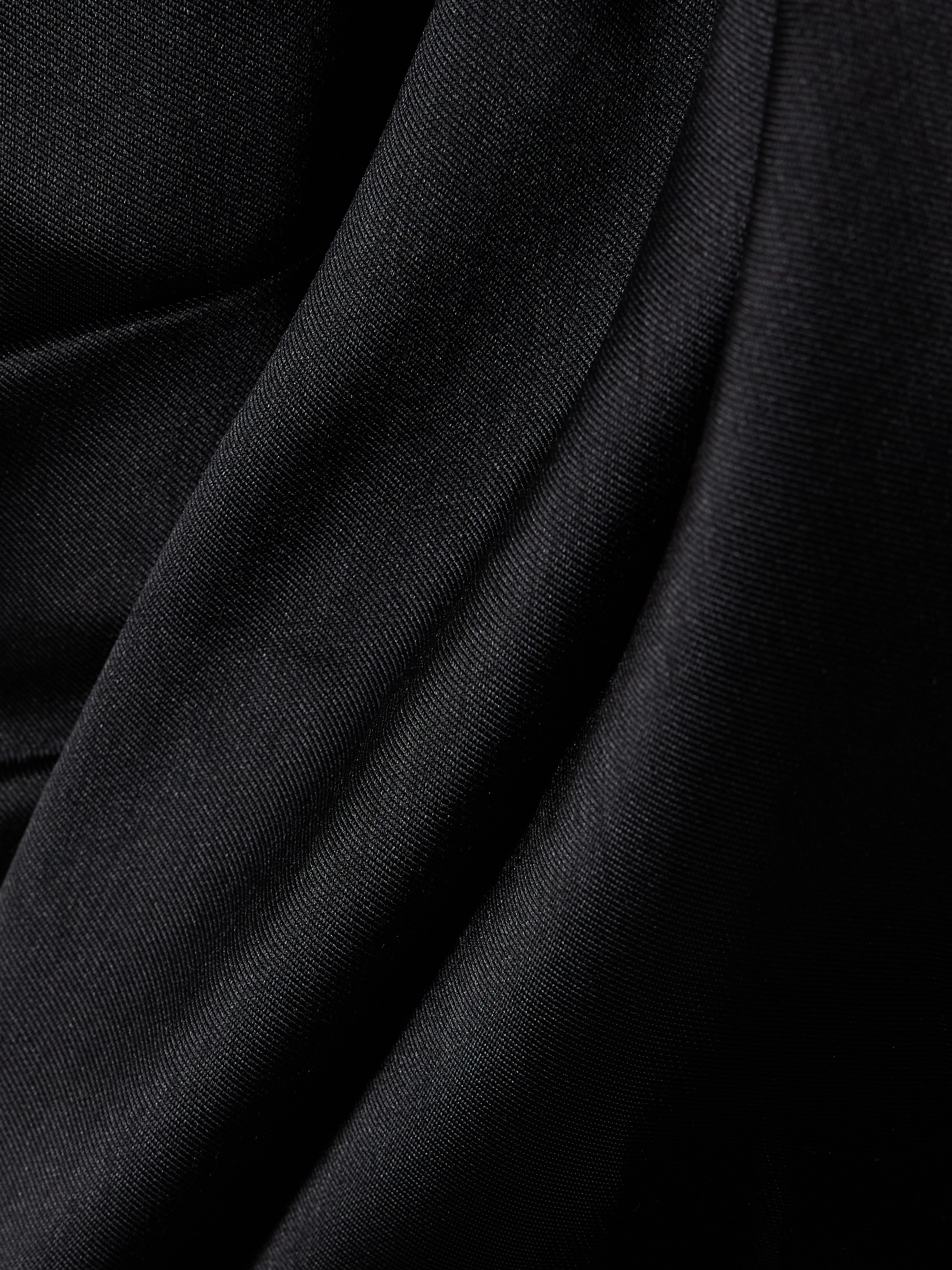Solace London Carmen off-the-shoulder satin-twill and crepe gown thumbnail
