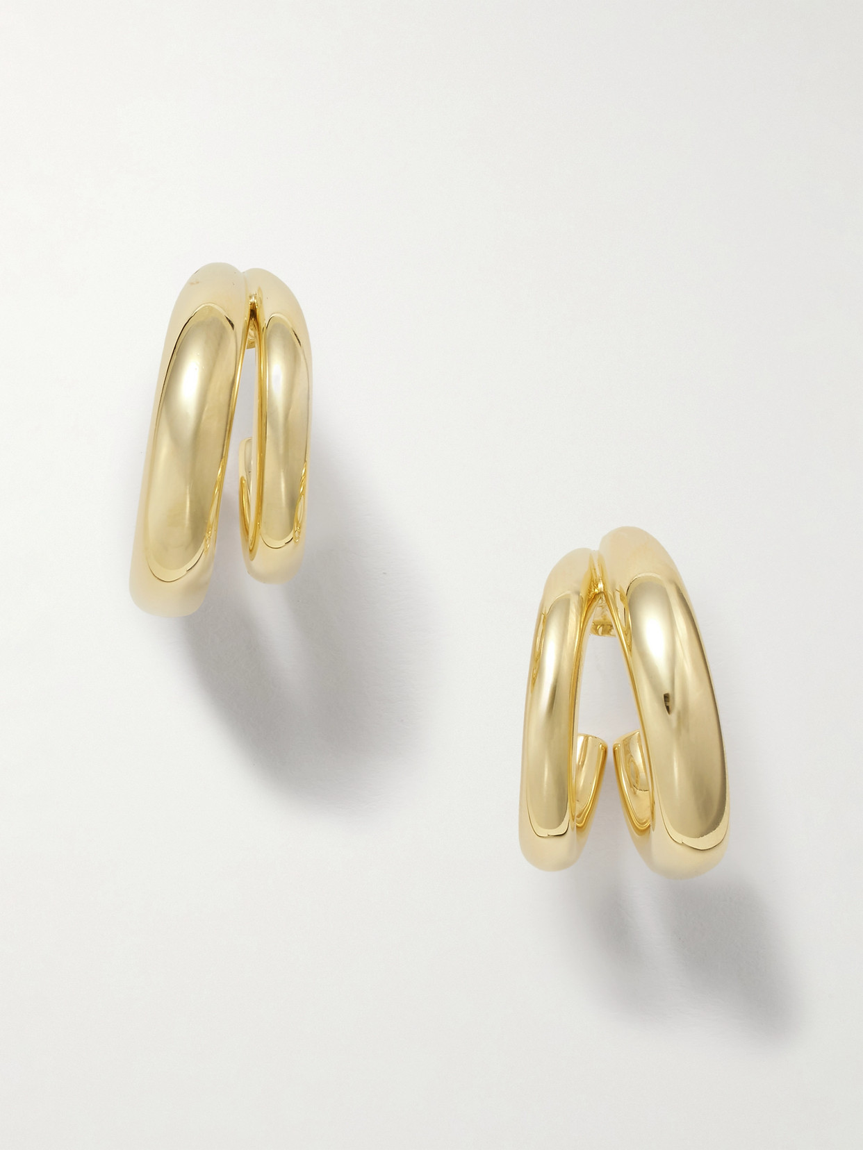 Jennifer Fisher Double Natasha Lilly Gold-plated Hoop Earrings