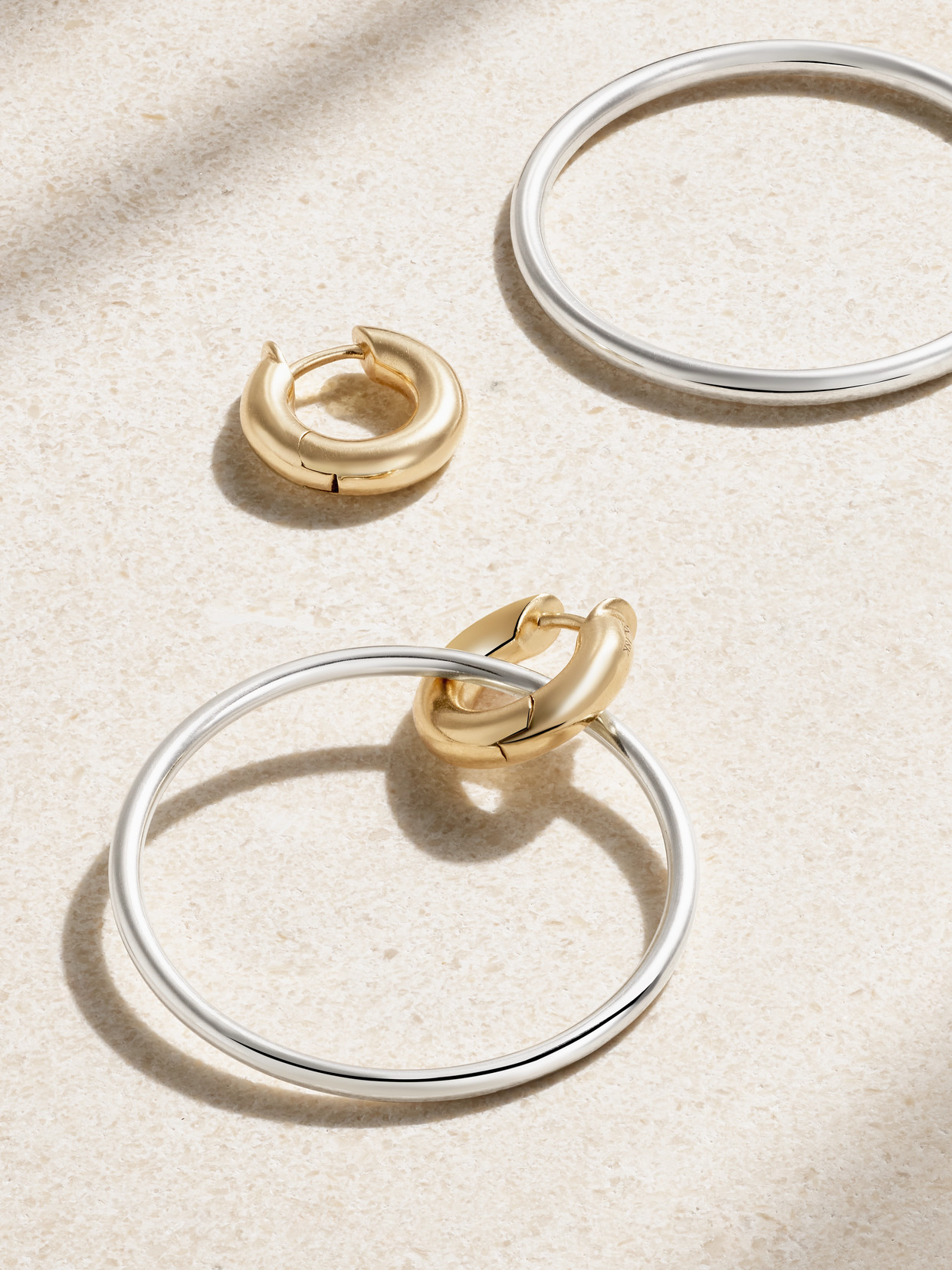 Spinelli Kilcollin Casseus Sterling Silver And 18-karat Gold Earrings In Gold