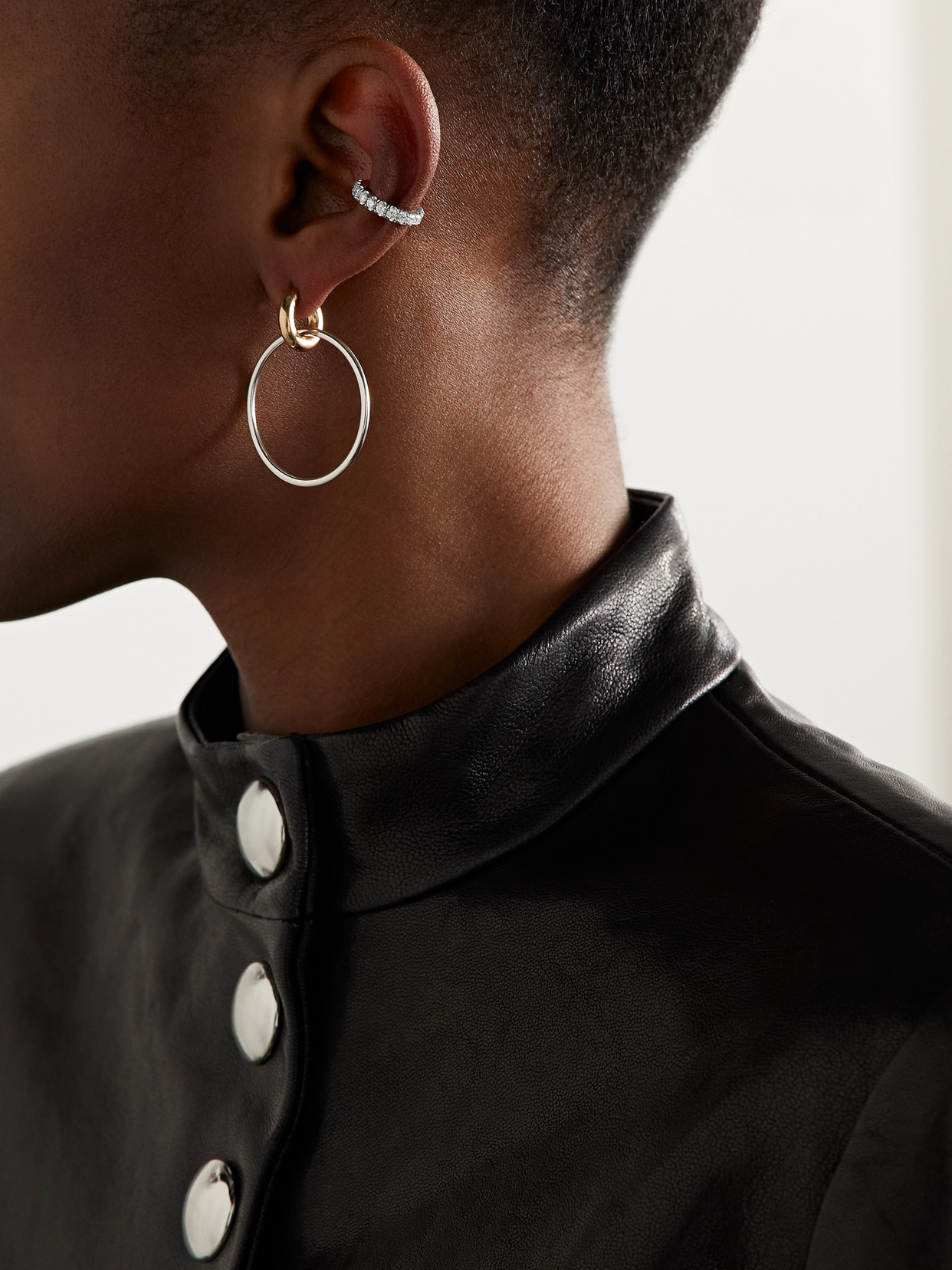 Spinelli Kilcollin Casseus Sterling Silver And 18-karat Gold Earrings In Gold