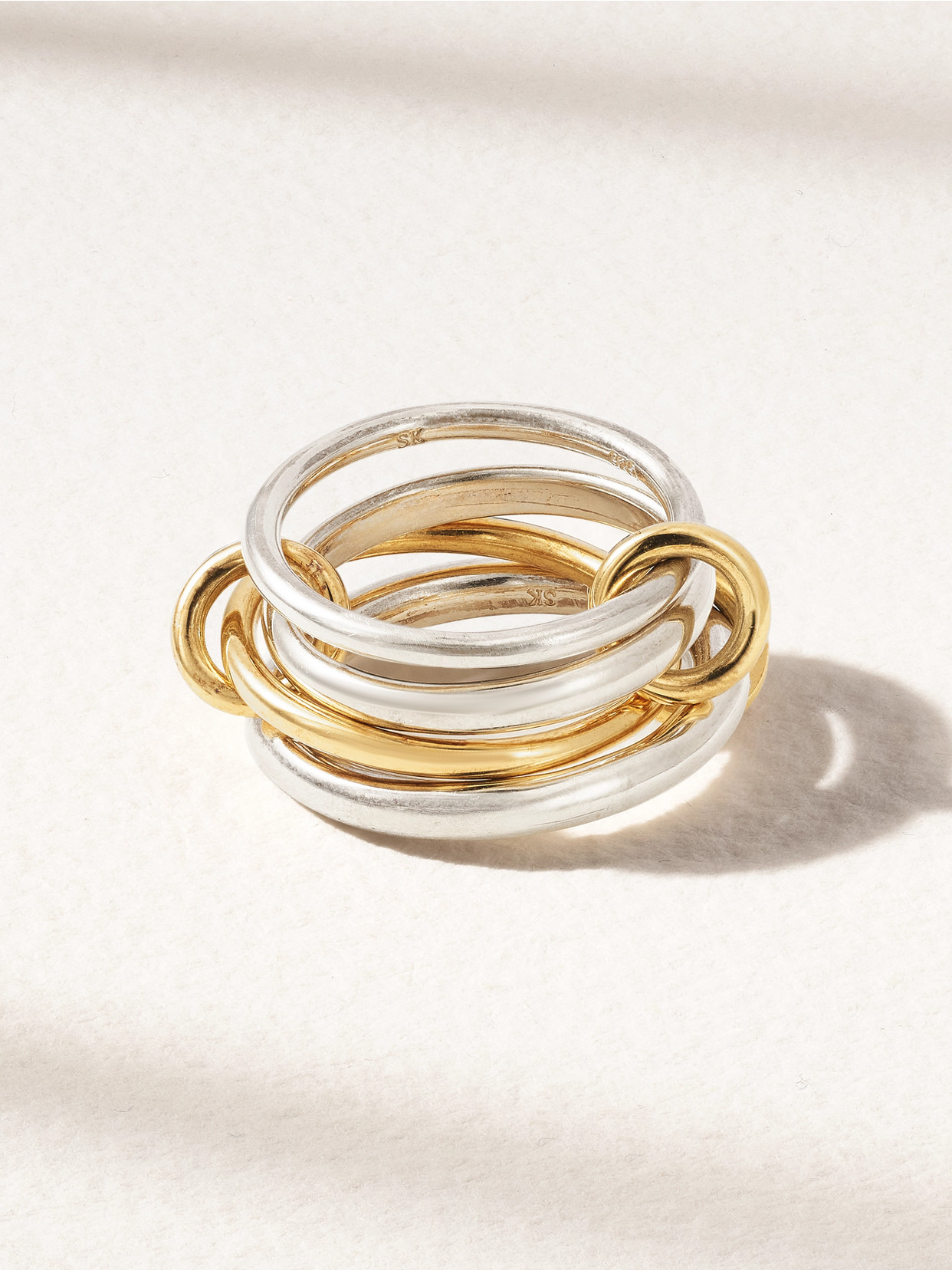 Spinelli Kilcollin - Hyacinth Mx 18-karat Gold And Sterling Silver Rings - 6