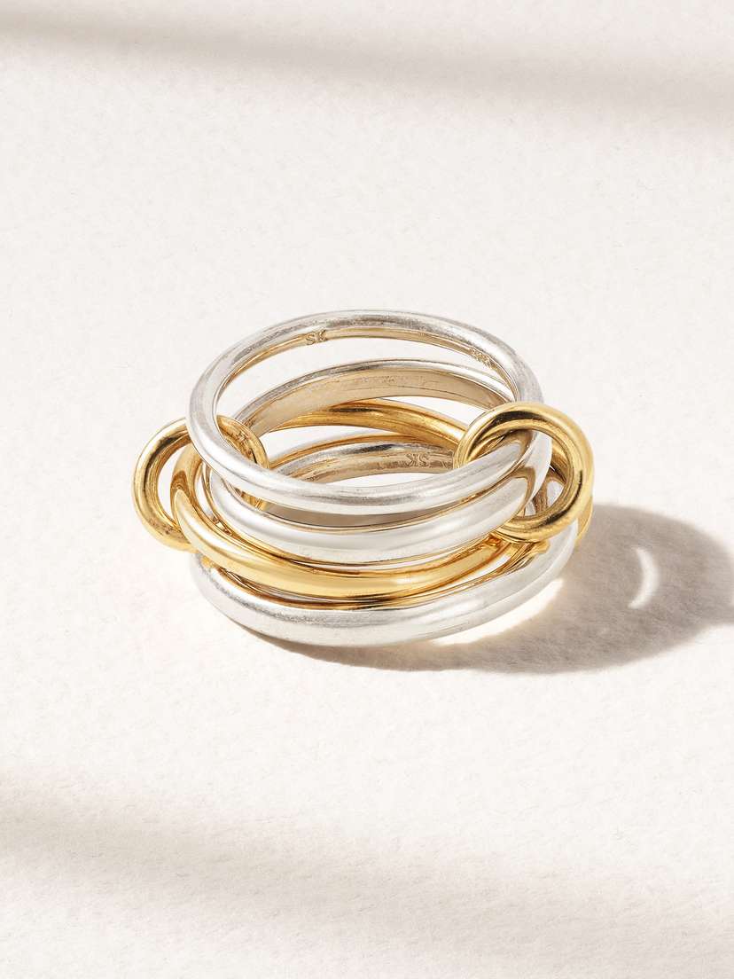 Spinelli Kilcollin Hyacinth Mx 18-karat Gold And Sterling Silver Rings