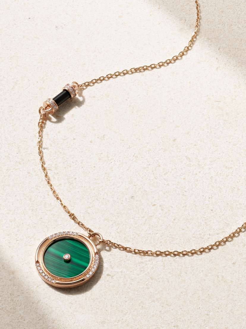 L’Atelier Nawbar Amulets Of Light 18-karat Gold Multi-stone Necklace