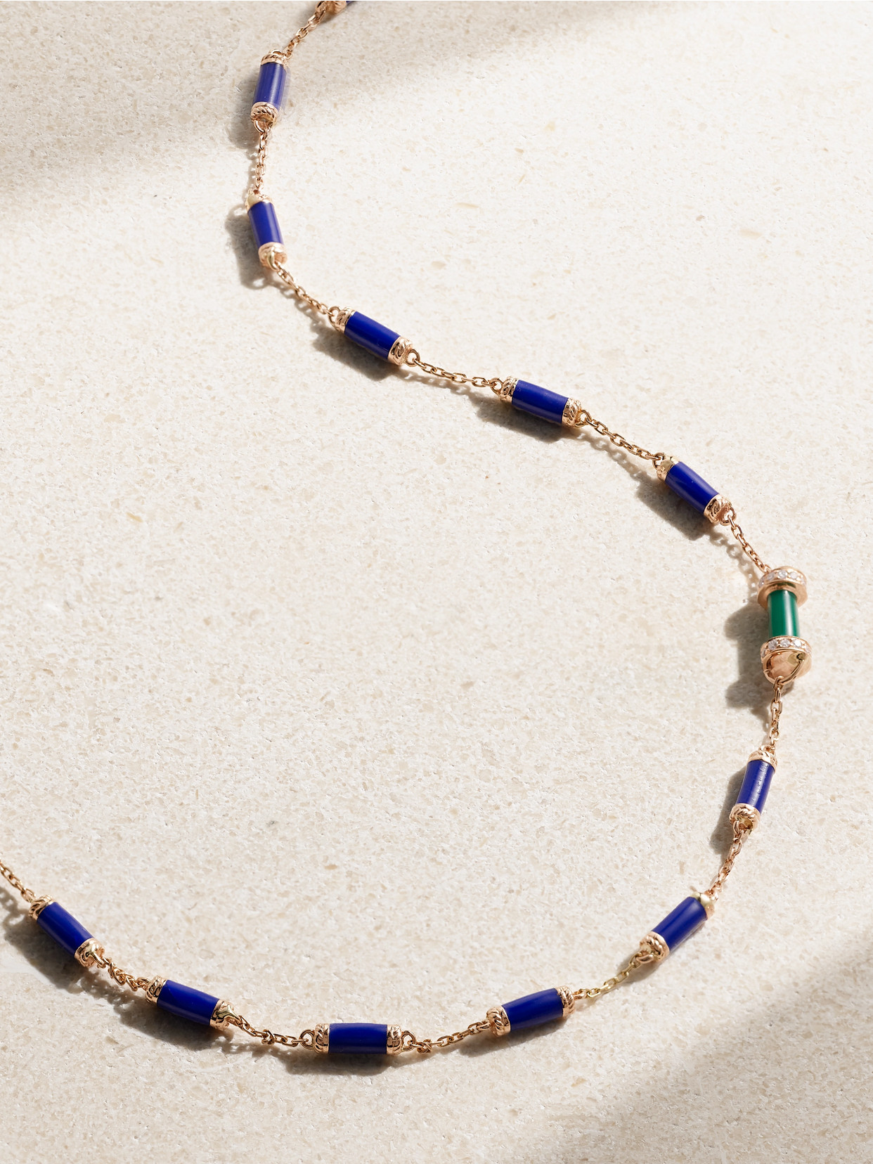 L'atelier Nawbar The Pillar Sautoir 18-karat Gold Multi-stone Necklace In Unknown