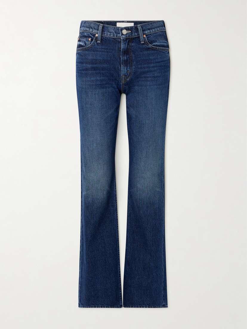 Mother The Bookie Heel High-rise Wide-leg Jeans