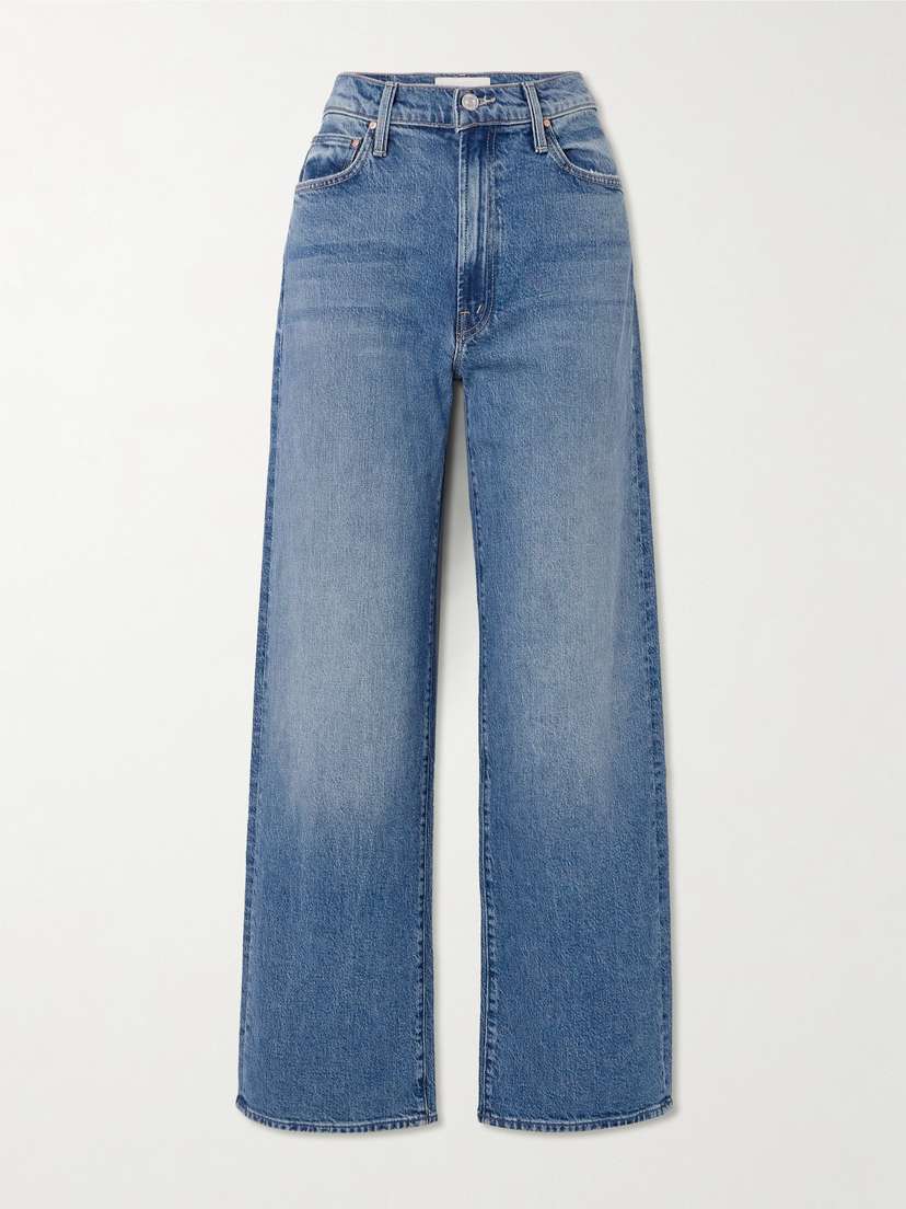 Mother Dodger Sneak Mid-rise Wide-leg Jeans