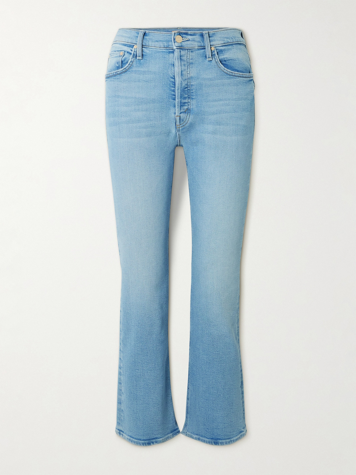 Mother + Net Sustain The Tripper Flood High-rise Flared Jeans In Blue